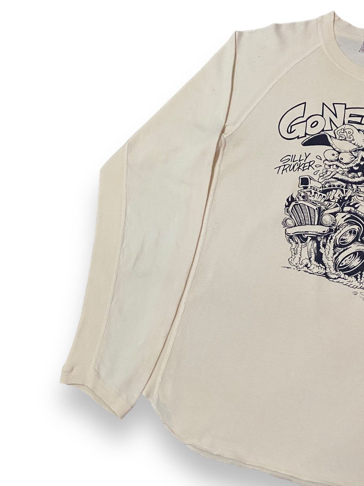Japanese Brand × Pherrow's × Vintage STORMY BLUE BY PHEROWS SILLY TRUCKER GRAPHIC LONGSLEEVE Size US L / EU 52-54 / 3 - 6 Thumbnail