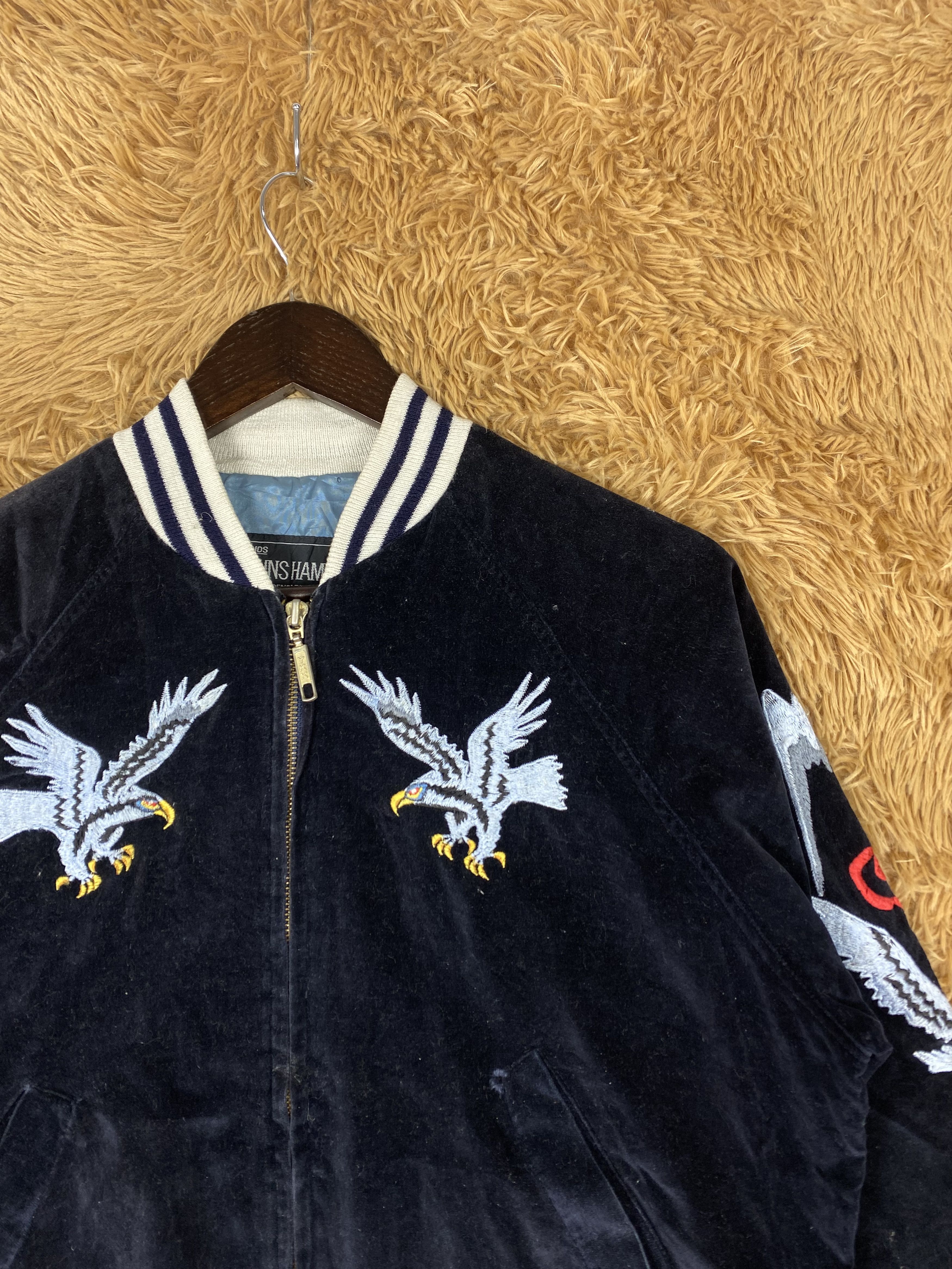 Japanese Brand Vintage Johns Hamer Sukajan Eagle Varsity Jacket DJ1044 Size US S / EU 44-46 / 1 - 4 Thumbnail