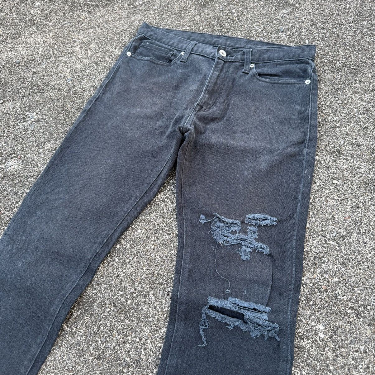 GU VINTAGE GU DENIM SLIM FIT BLACK JEAN PANTS Size US 31 - 5 Thumbnail