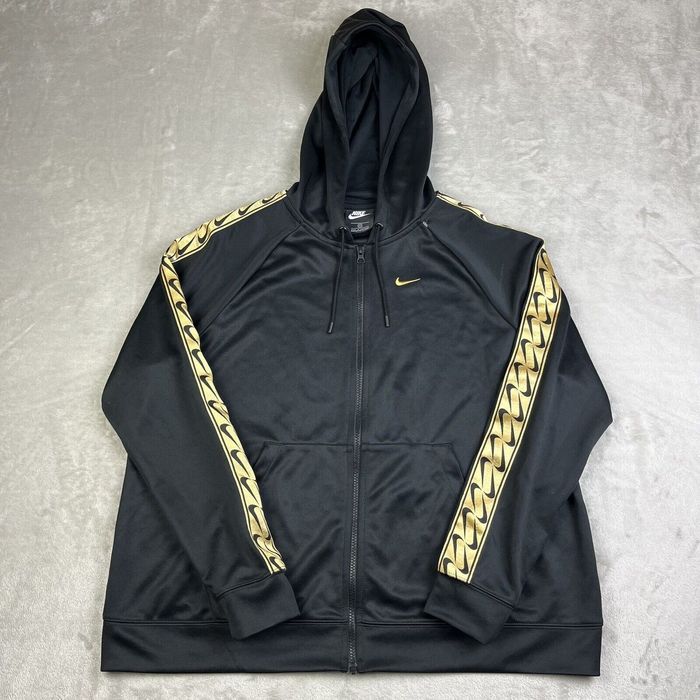 Nike black hot sale tape hoodie