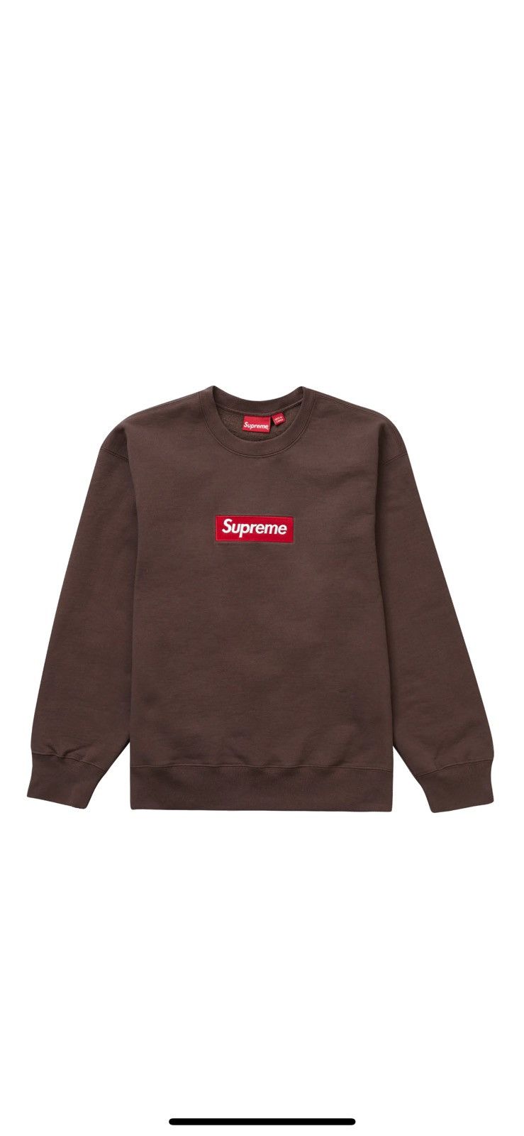 Image of Supreme Box Logo Crewneck ‘Umber’ in Brown, Men's (Size Small)