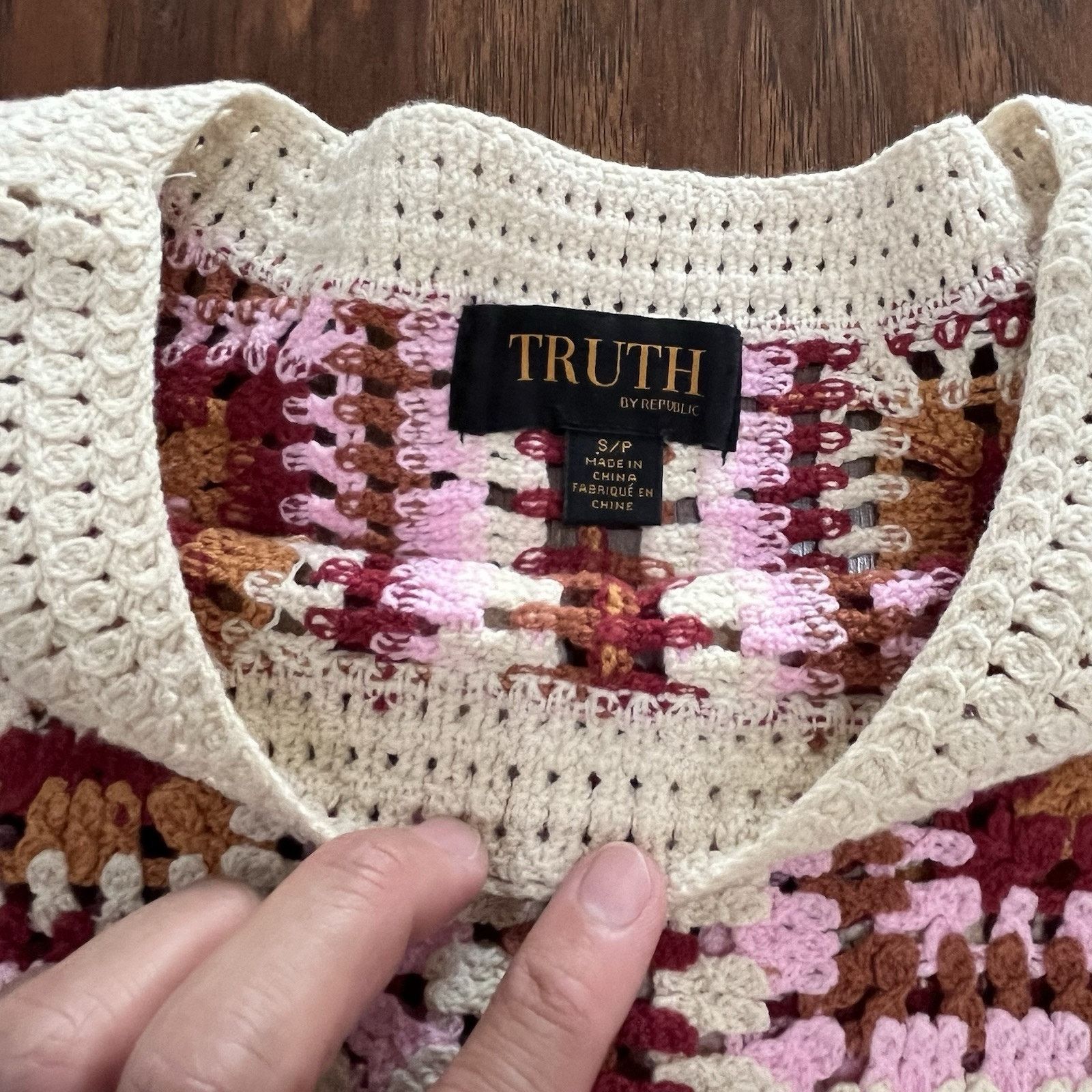 Other NWT-Truth By Republic Knit Top Preppy Vintage Cream - S/P Size S / US 4 / IT 40 - 5 Thumbnail