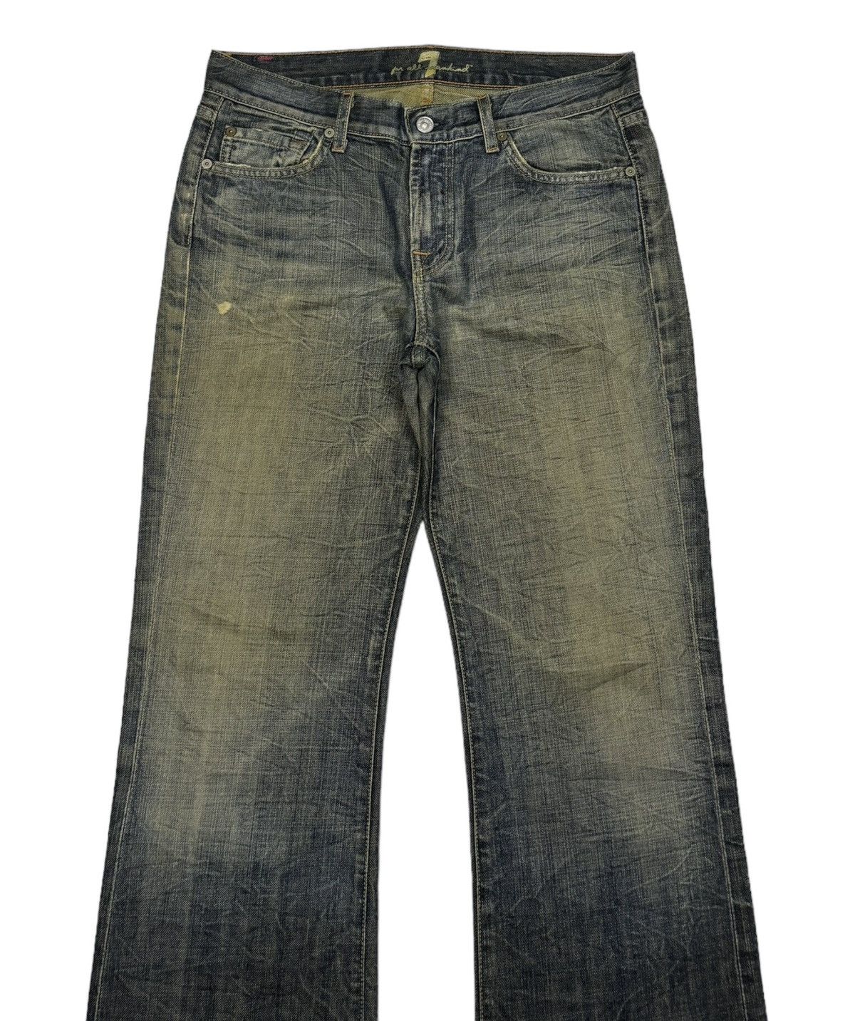 14th Addiction FLARE🔥RUSTY MUD WASH FLARE JEANS 7 FOR ALL MANKIND DENIM Size US 31 - 7 Thumbnail