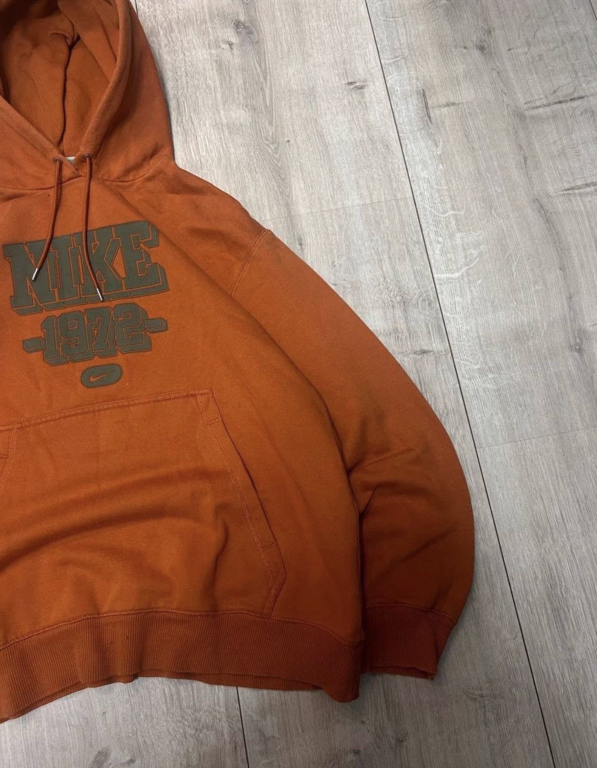 Nike × Vintage 00s Vintage Nike 3D Big Logo Oversized Hoodie Rare Size US XL / EU 56 / 4 - 5 Thumbnail