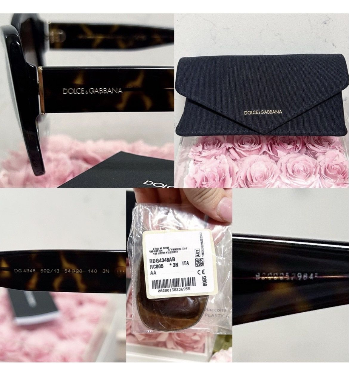 Dolce & Gabbana Authentic Dolce & Gabbana Havana DG4348 Butterfly Sunglasses Size ONE SIZE - 13 Thumbnail