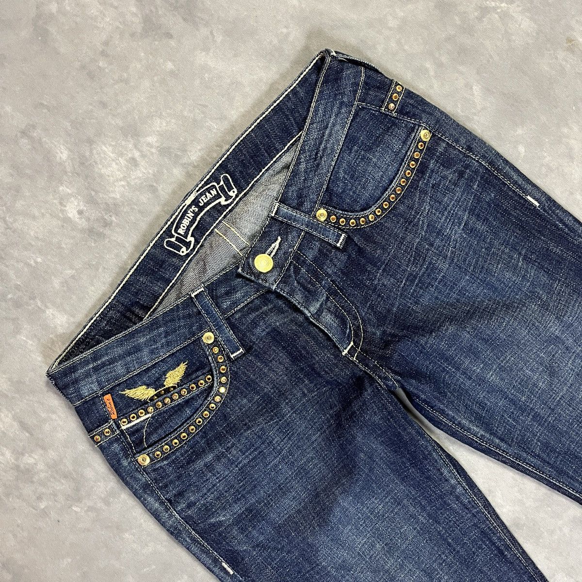 Robins Jeans ROBIN’S JEAN - Swarovski Studded Wing Embroidery Biker Denim Size US 26 / EU 42 - 3 Thumbnail