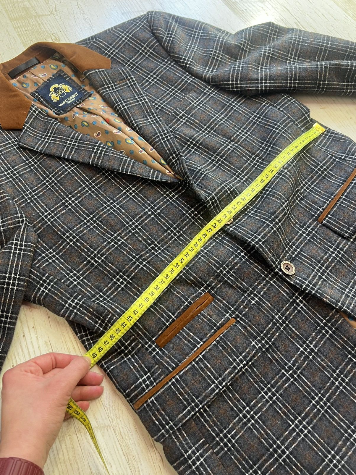 Other Mark Darsy Check Blazer Size 38 Classic Size 38R - 10 Thumbnail