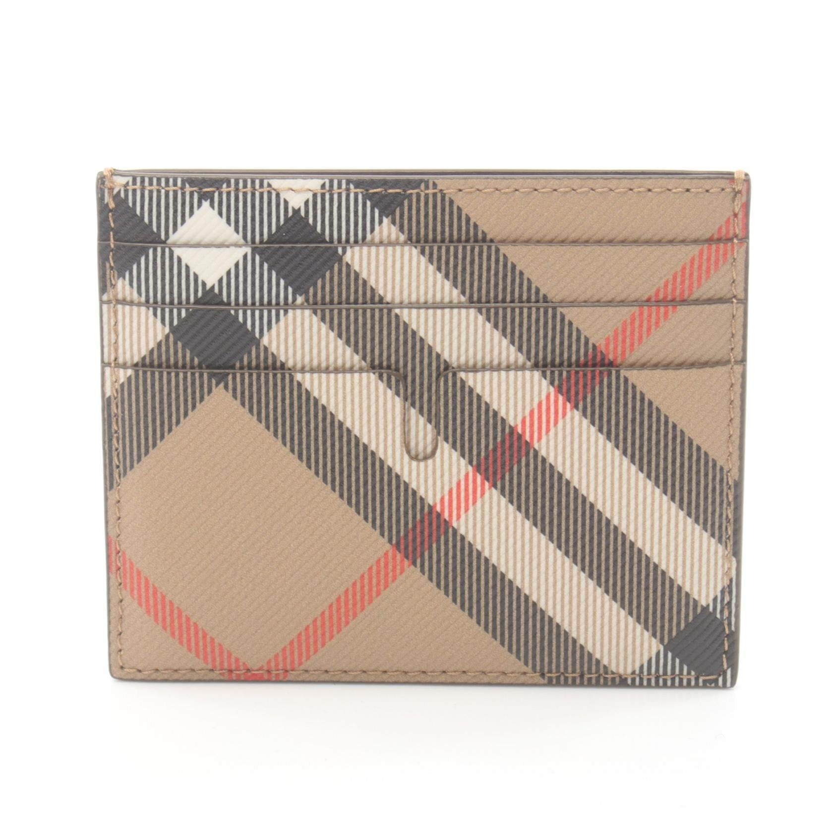 Burberry Burberry Check Card Case Coated Canvas Beige Multicolor Size ONE SIZE - 1 Thumbnail