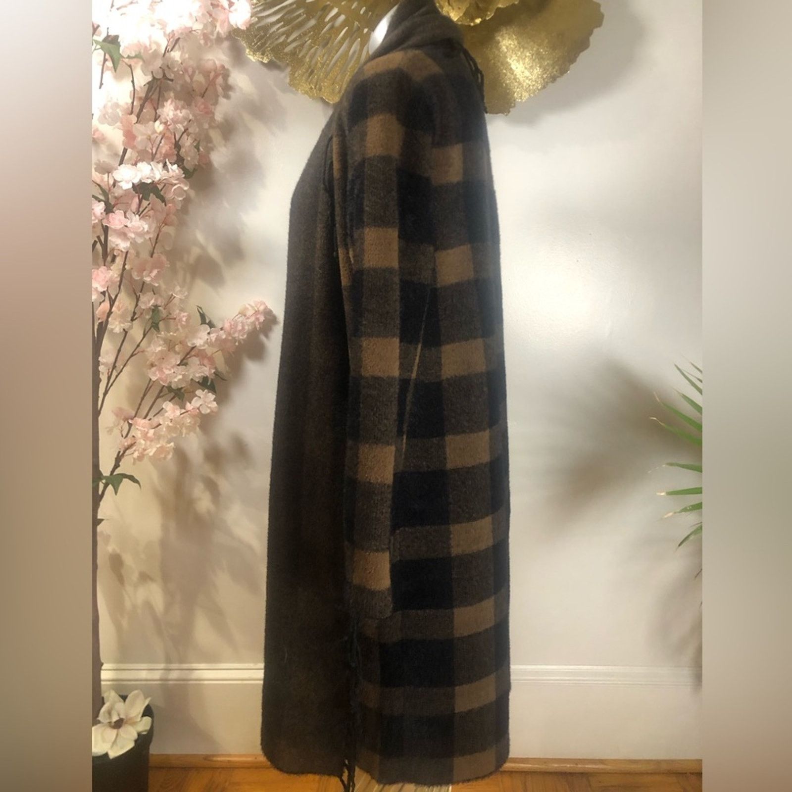 Other Long cardigan sweater checkered brown and back. Lysse Size M / US 6-8 / IT 42-44 - 6 Thumbnail