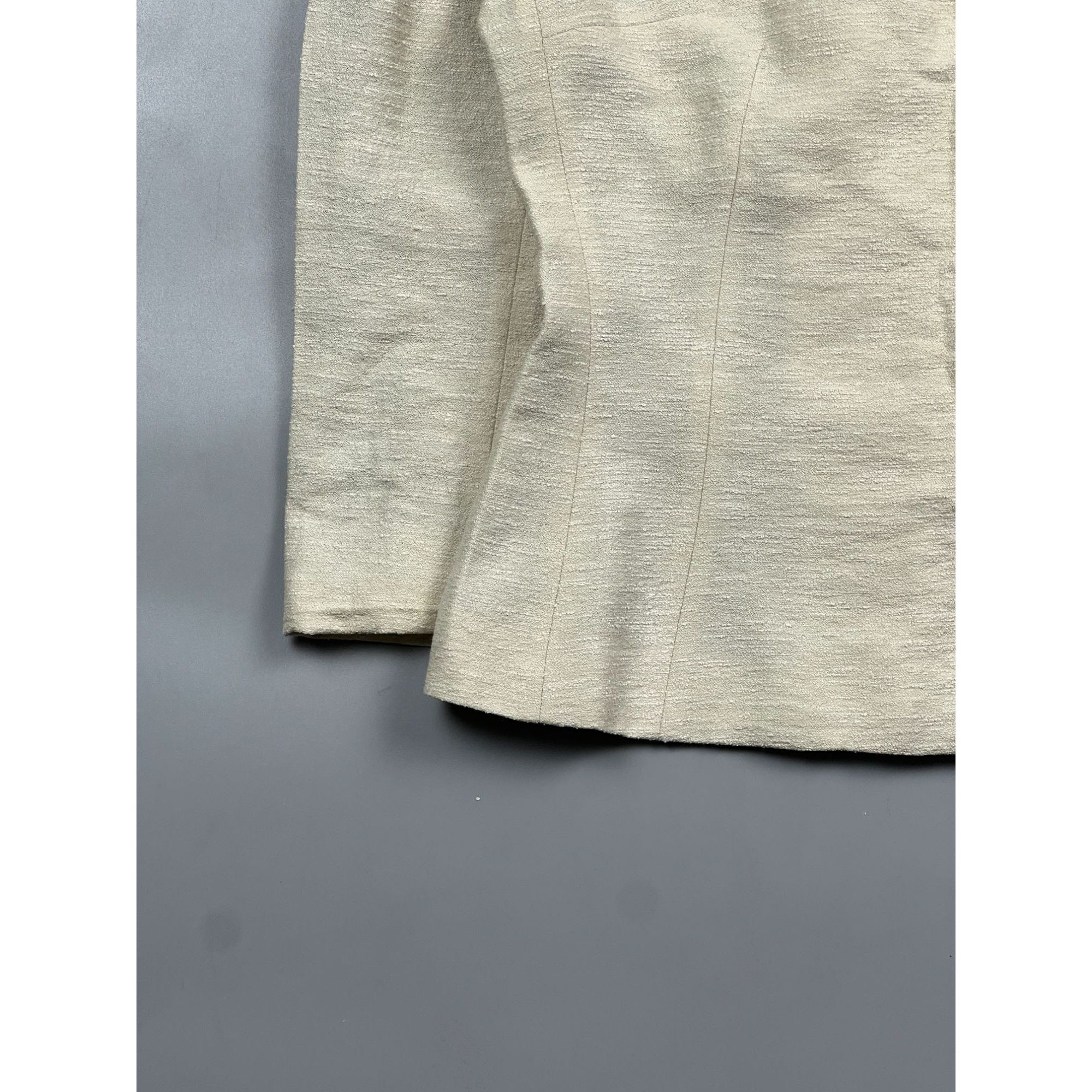 Dolce & Gabbana Dolce & Gabbana Cream White Short Tweed Blazer (Y0760) Size M / US 6-8 / IT 42-44 - 2 Thumbnail