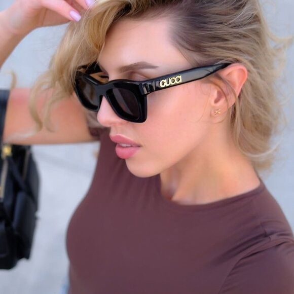 Gucci Gucci GG1773SA 002 Sunglasses Burgundy Cay Eye Frame Size ONE SIZE - 2 Thumbnail