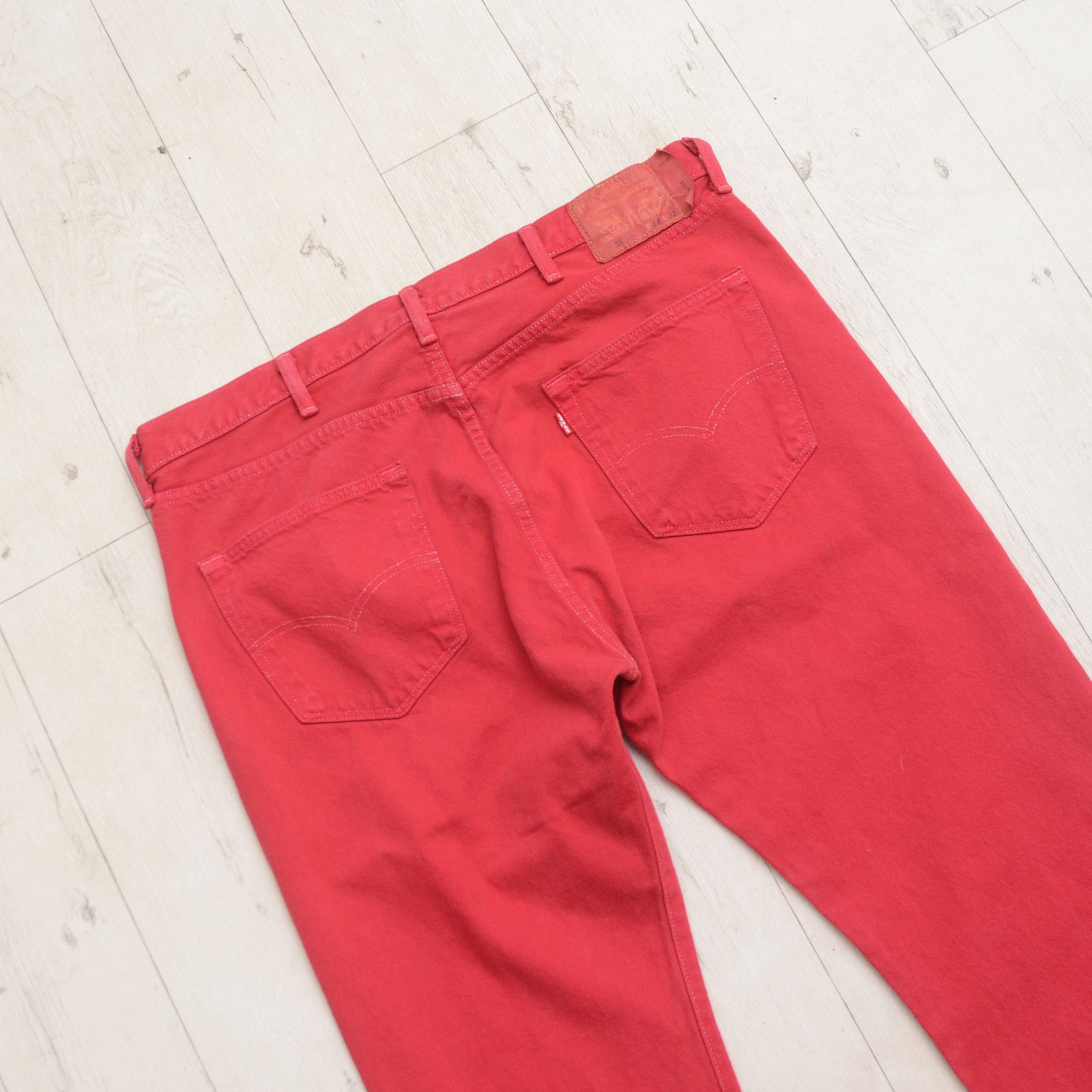 Levi's Vintage Clothing Levi’s Vintage Jeans 501 Men’s Red Distressed 1990’s Rare Size US 38 / EU 54 - 9 Thumbnail