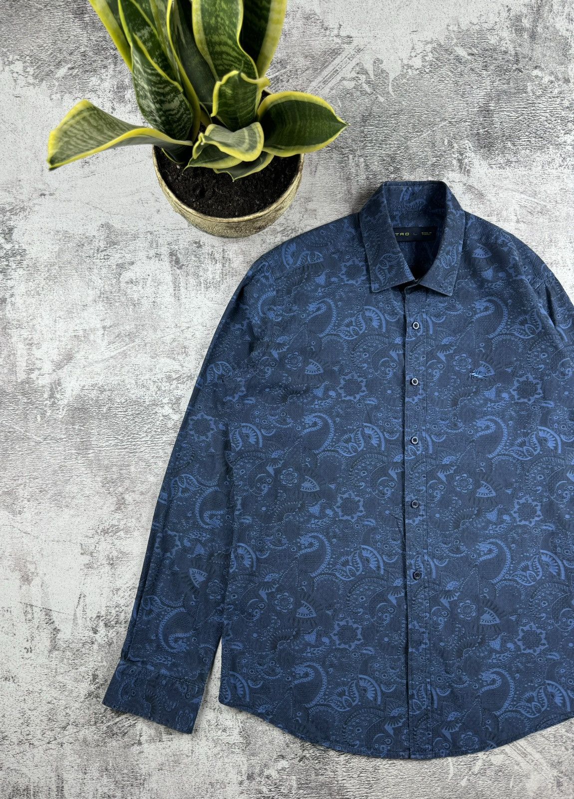 Etro Vintage Etro Milano Full Monogram Tie Dye Streetwear Shirt Size US L / EU 52-54 / 3 - 2 Thumbnail