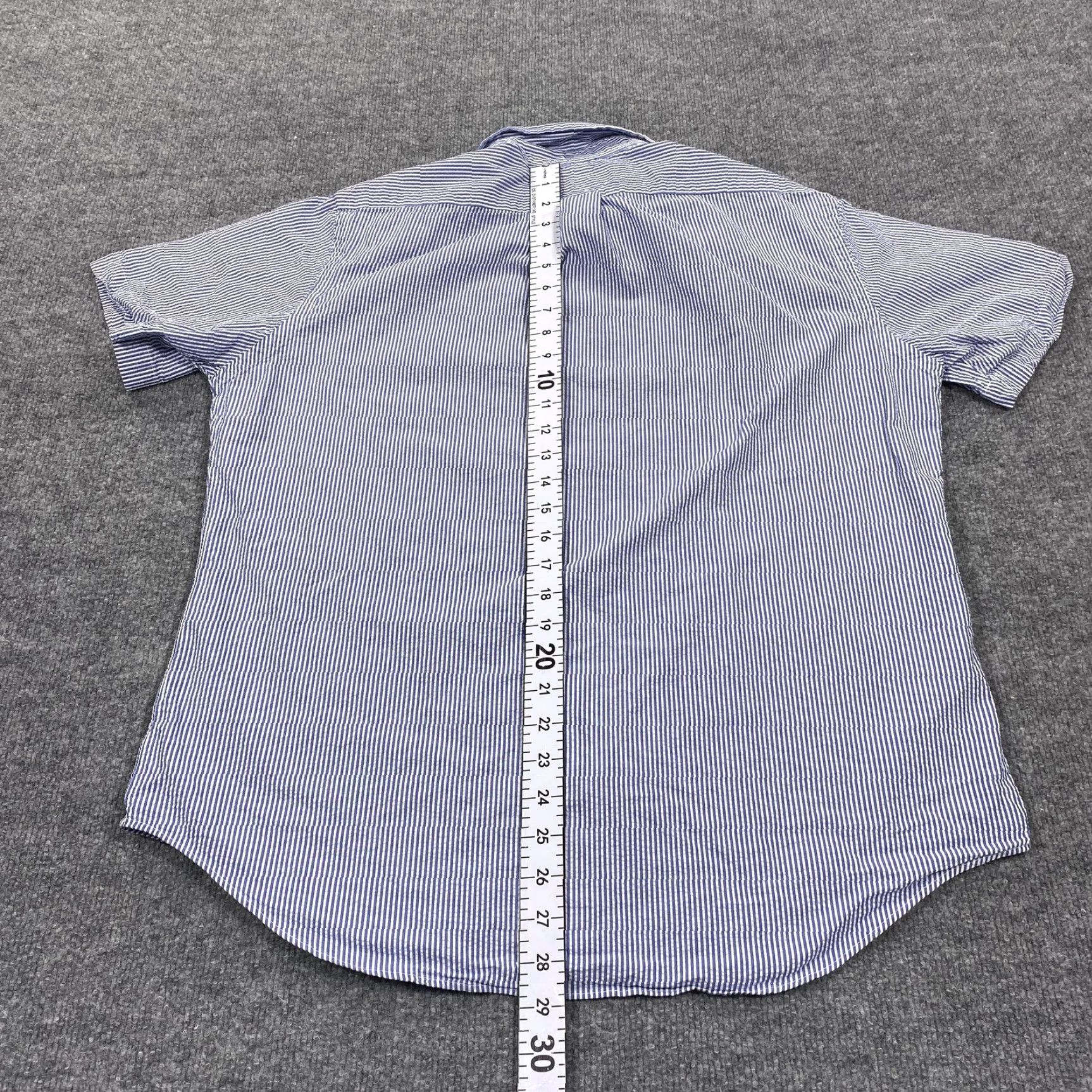 Ralph Lauren Ralph Lauren Shirt Mens Large Blue Stripe Short Sleeve Button Down Cotton Casual Size US L / EU 52-54 / 3 - 6 Thumbnail