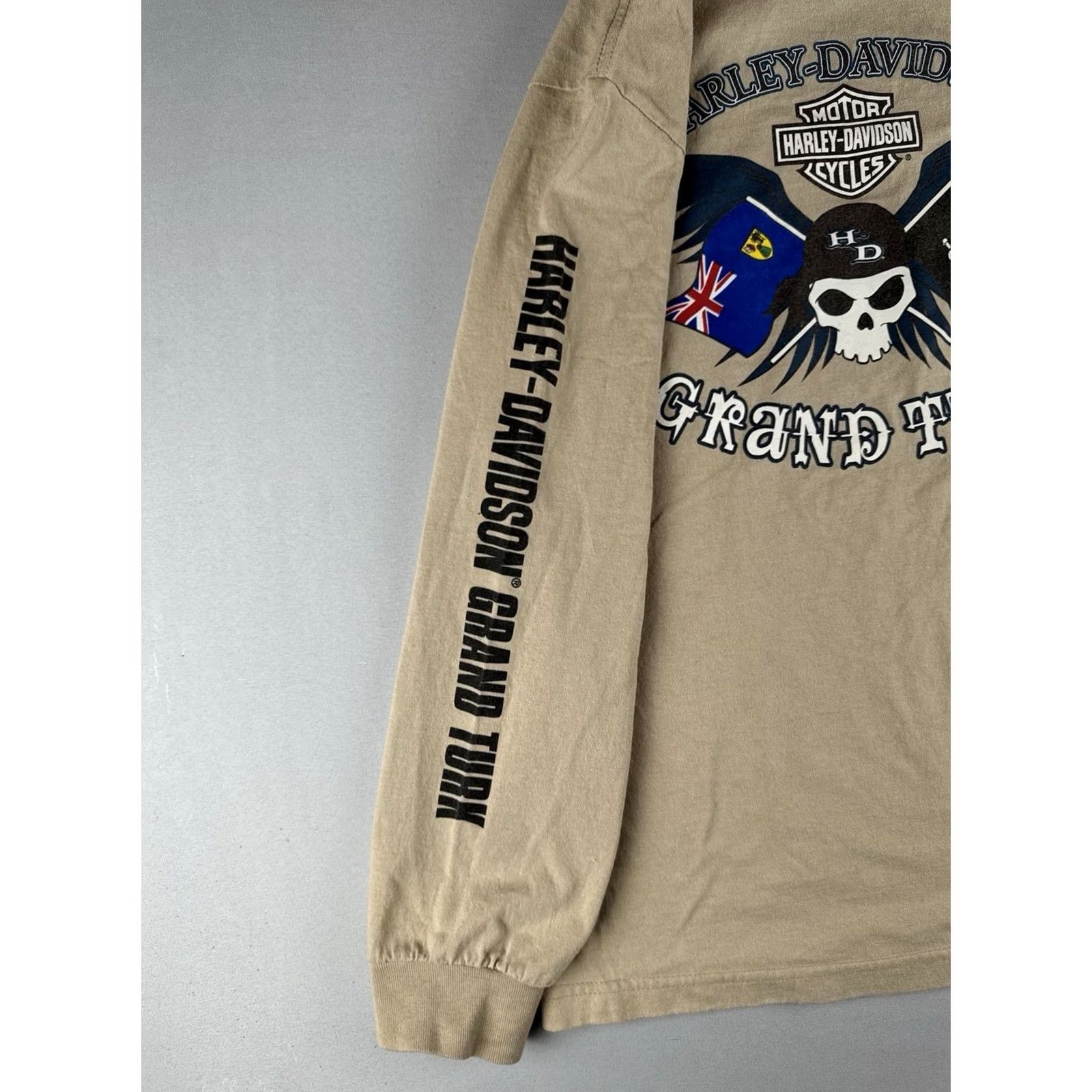 Harley Davidson Harley-Davidson Grand Turk Long Sleeve Tee Skull Graphic Biker Shirt Mens L Size US L / EU 52-54 / 3 - 5 Thumbnail