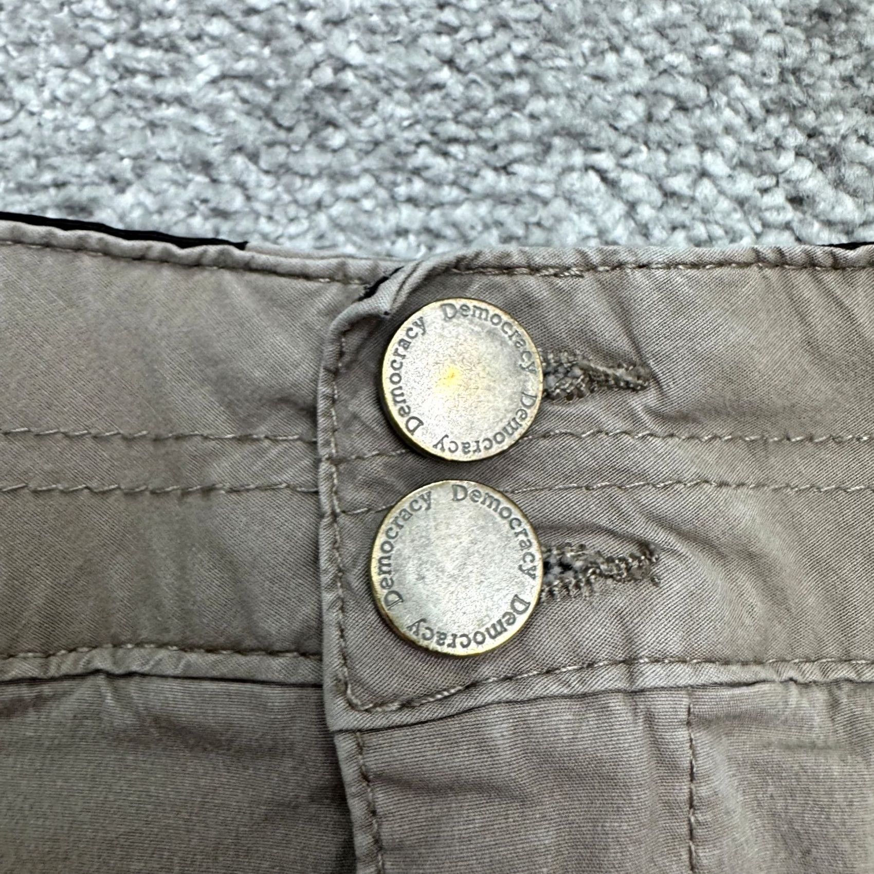 Vintage Democracy Cargo Pants Womens 16 Brown Ankle Zip Casual Jogger Size 38" / US 16 / IT 52 - 5 Thumbnail