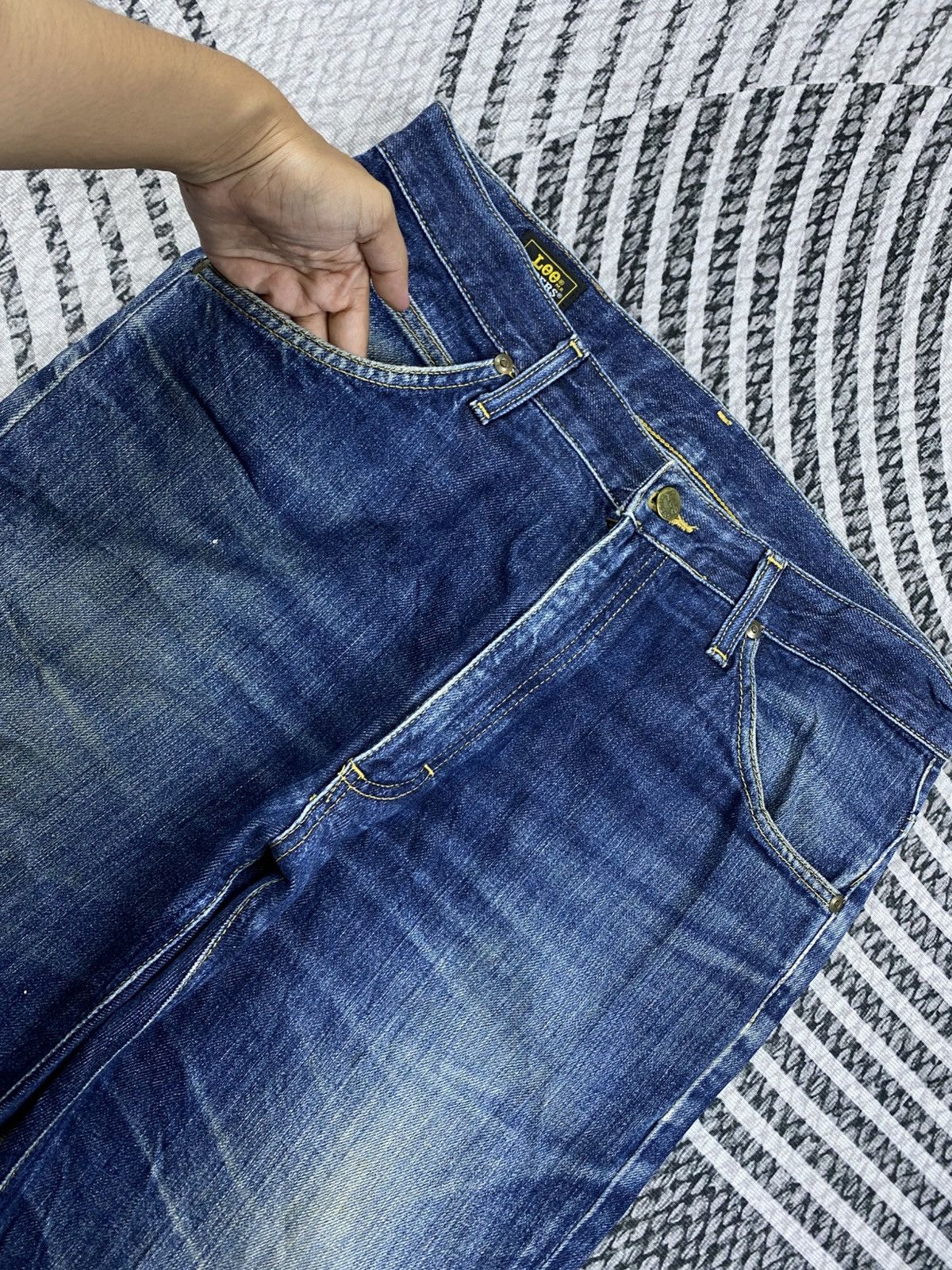Lee Vintage LEE Blue Wash Distressed Denim Pants Size US 34 / EU 50 - 10 Thumbnail