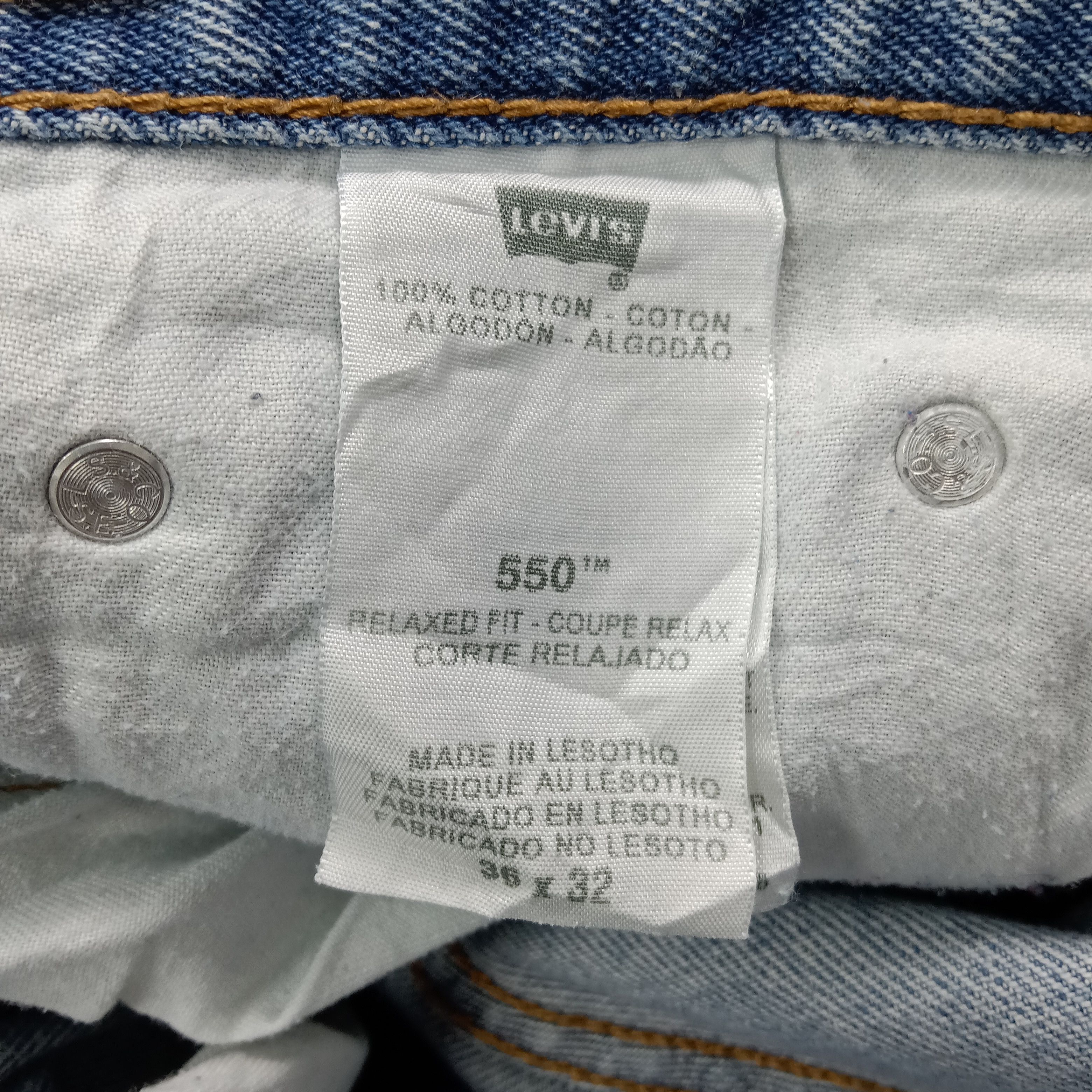 Levi's 90s LEVI'S 550 Distressed Style Denim Jeans C272N7 Size US 36 / EU 52 - 15 Thumbnail