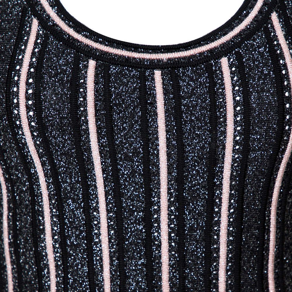 Missoni Missoni Black Stripe Lurex Knit Flared Tank Top Size S / US 4 / IT 40 - 12 Thumbnail