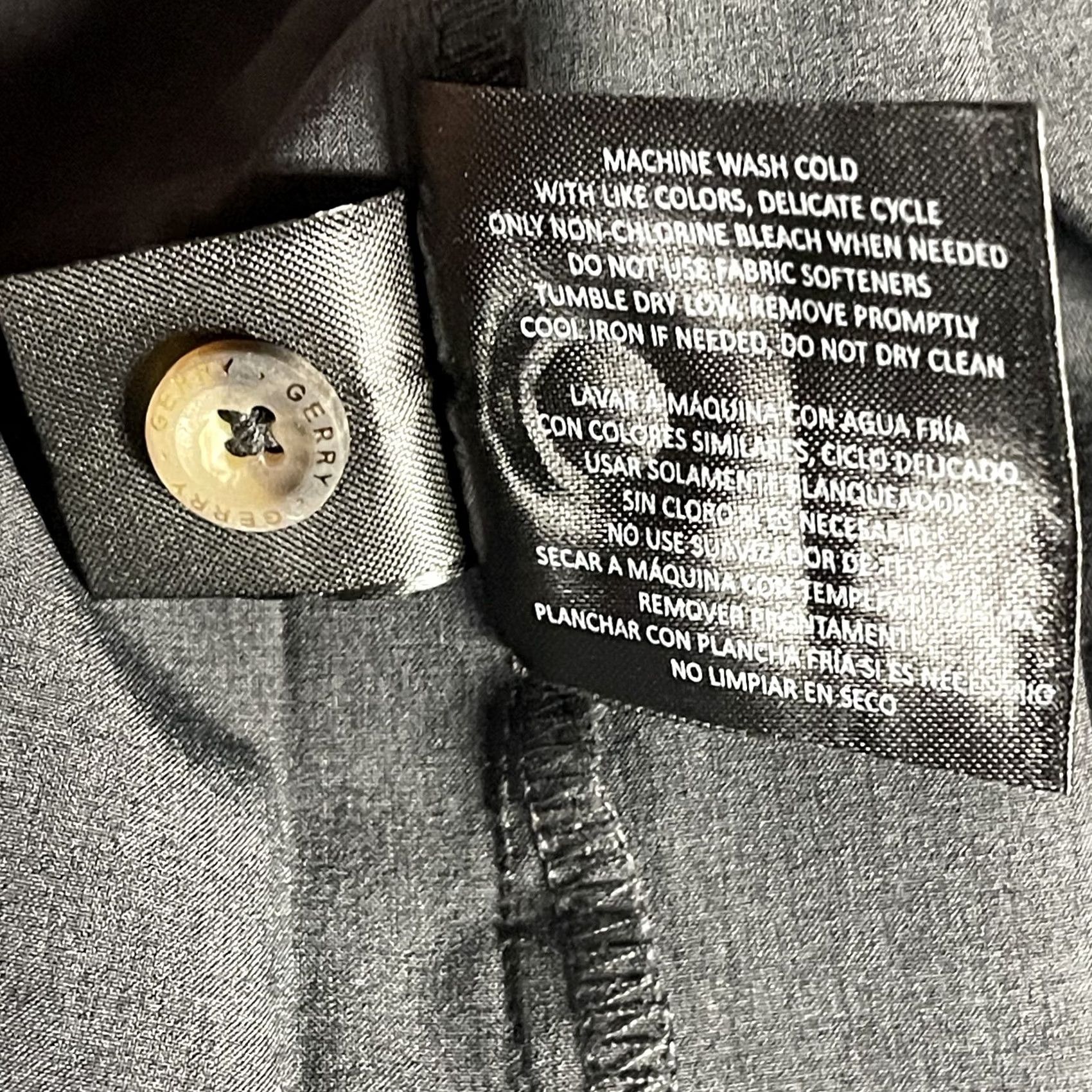 Vintage Gerry Shirt Mens XL Short Sleeve Button Up Performance Pocket Outdoor Hiking Gray Solid with Pockets Size US XL / EU 56 / 4 - 6 Thumbnail