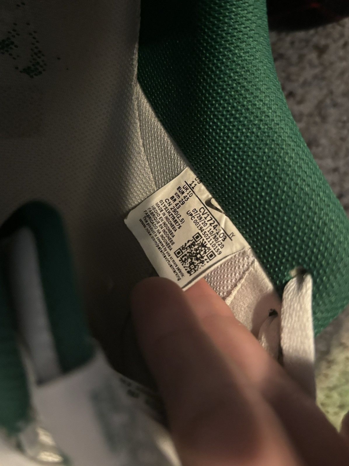 Nike Nike Air Force 1 Low White Pine Green Size US 11 / EU 44 - 7 Thumbnail