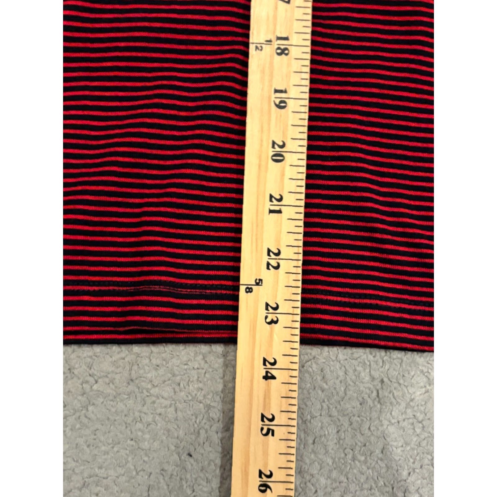 Chaps Chaps Shirt Womens M Red Striped Short Sleeve Nautical Casual Coastal Shirt Size M / US 6-8 / IT 42-44 - 4 Thumbnail
