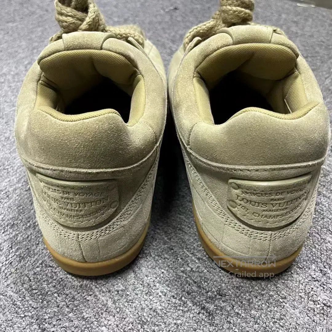 Louis Vuitton beige suede leather round toe sneakers. Size US 9 / EU 42 - 4 Thumbnail