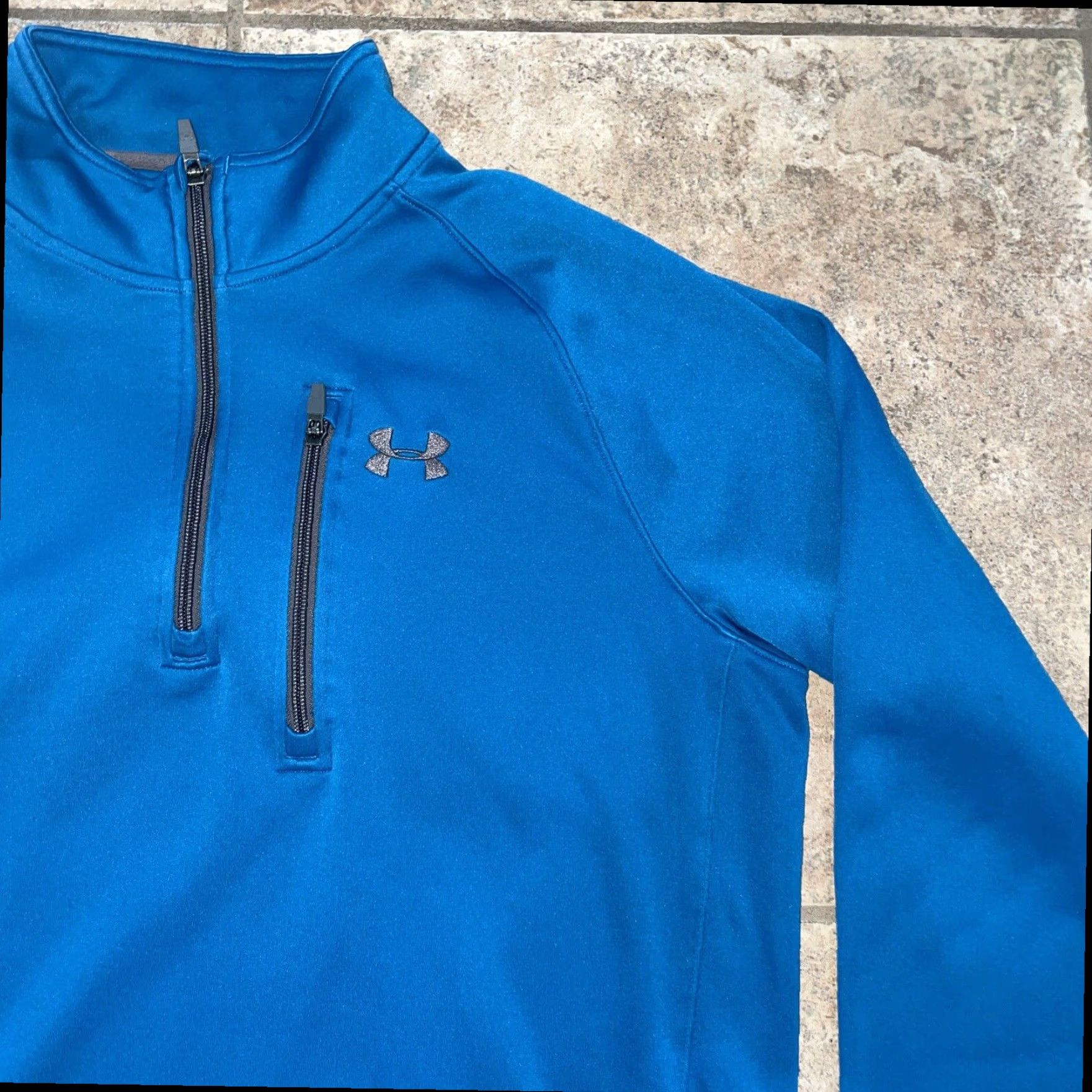 Under Armour Under Armour Mens Blue ColdGear Half Zip Pullover Sweater Large Size US L / EU 52-54 / 3 - 2 Thumbnail