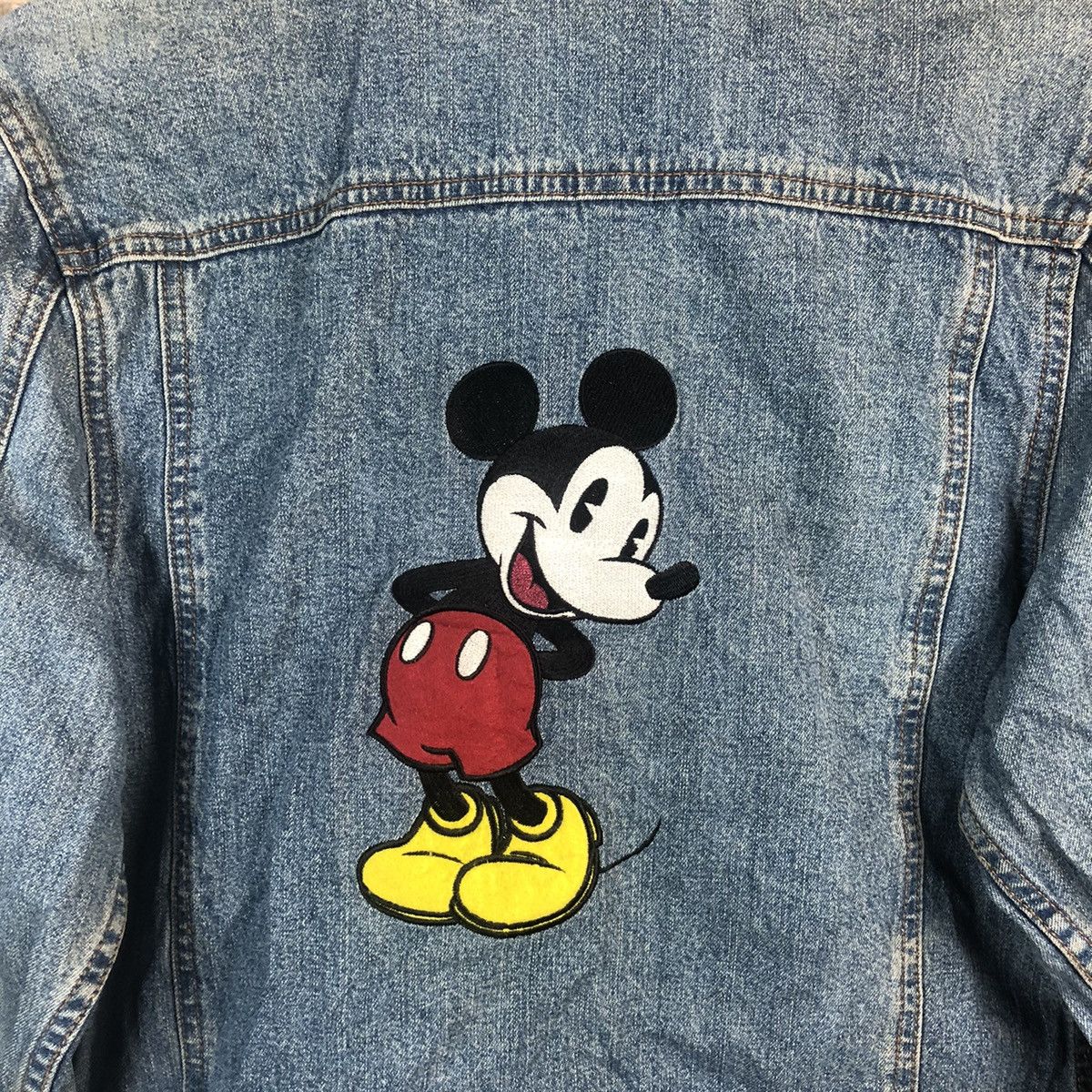 Disney Disney Mickey Mouse Denim Jacket #A1292 Size S / US 4 / IT 40 - 2 Thumbnail