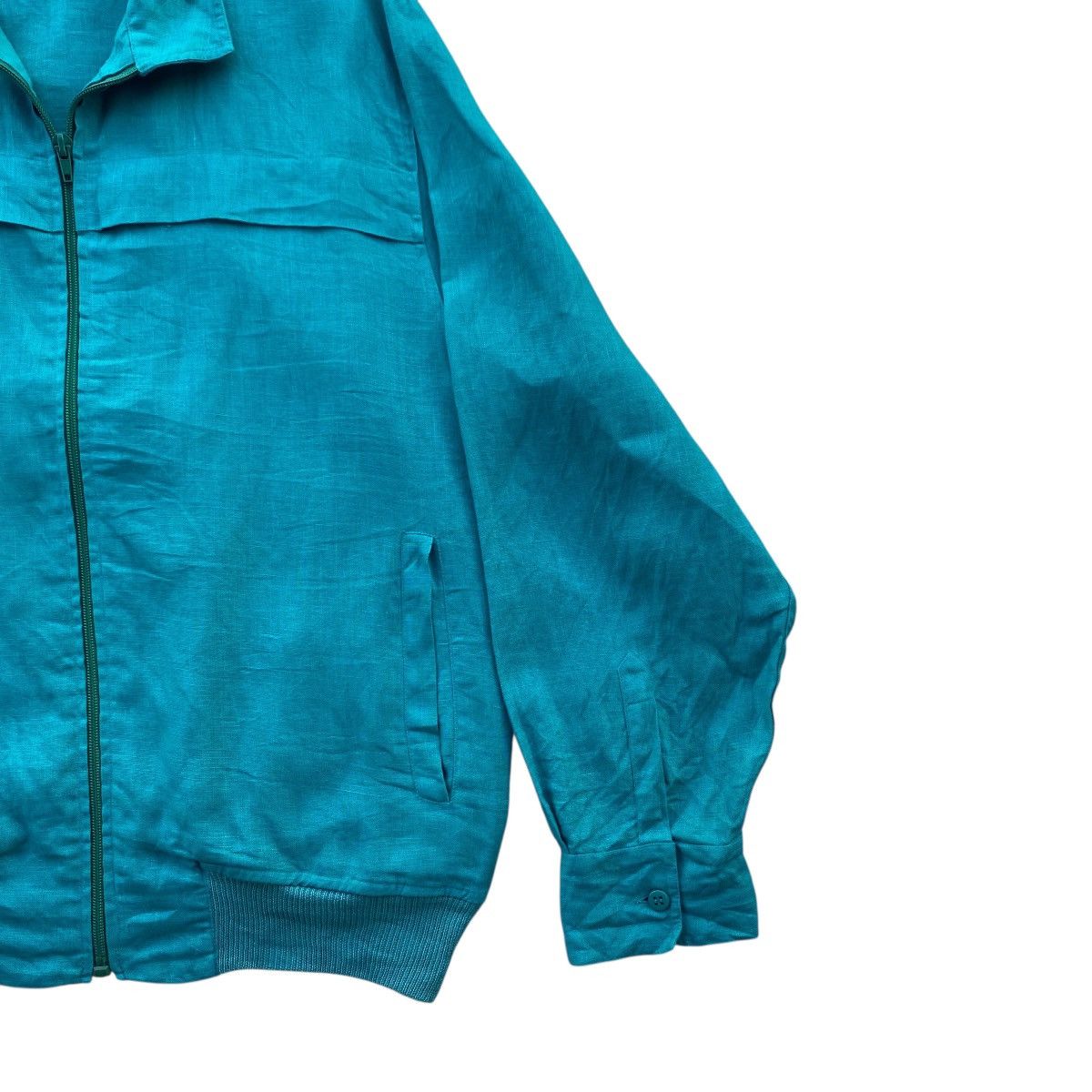 Lanvin ‼️LAST DROP‼️Lanvin Paris Linen Zip Jacket Teal Green Vintage Size US M / EU 48-50 / 2 - 5 Thumbnail