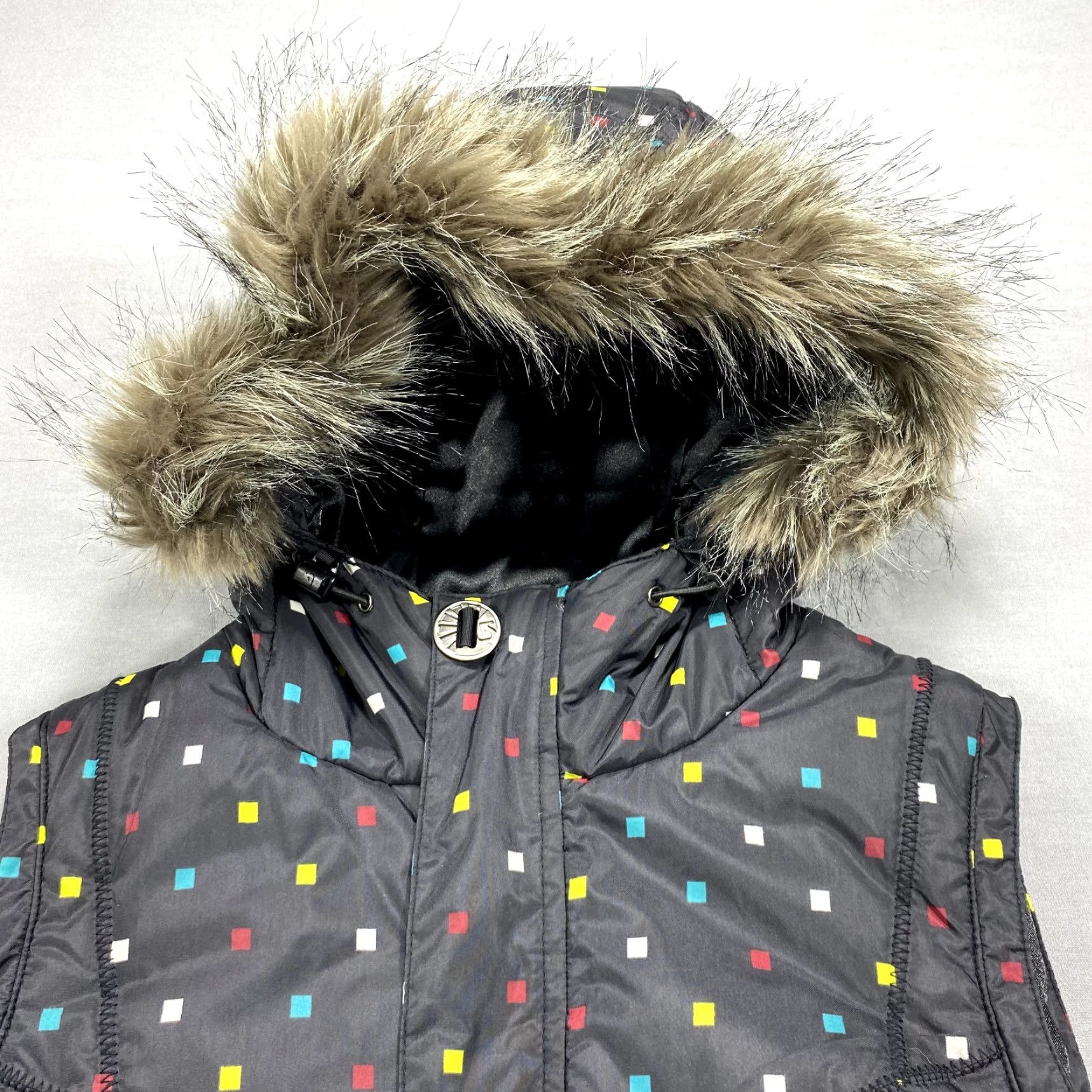 Burton Burton Women's Vest Jacket Nylon Black Mid-Length Hooded Zip Pockets Winter All Seasons Polka Dot Size S / US 4 / IT 40 - 4 Thumbnail