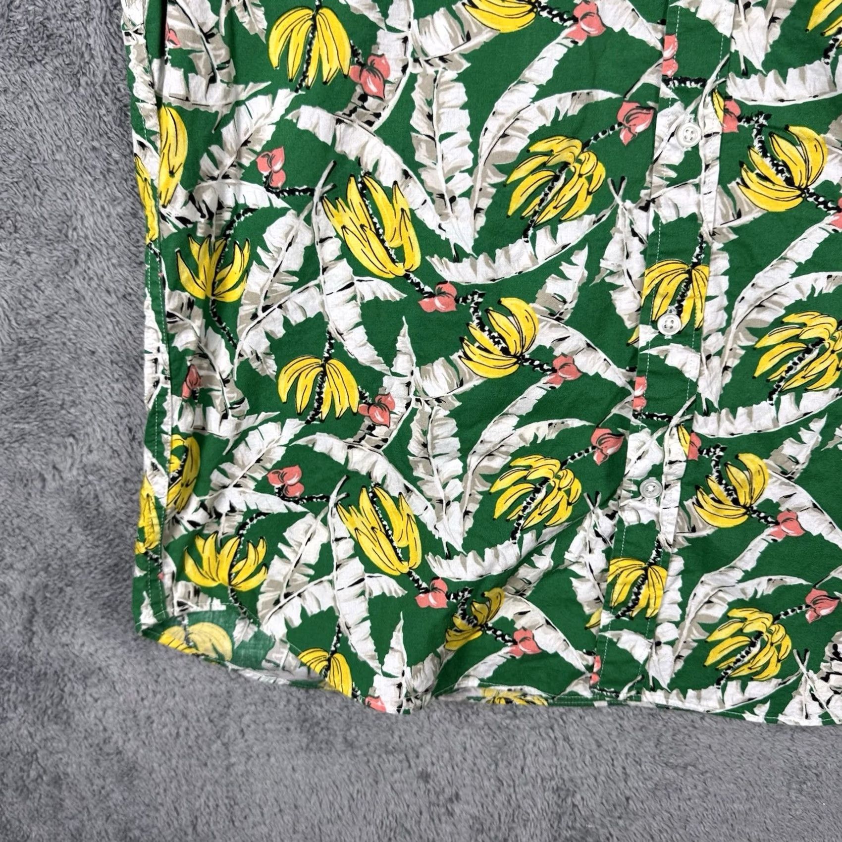 J.Crew J.CREW Shirt Mens XL Slim Fit Short Sleeve Banana Floral All Over H4743 Size US XL / EU 56 / 4 - 5 Thumbnail