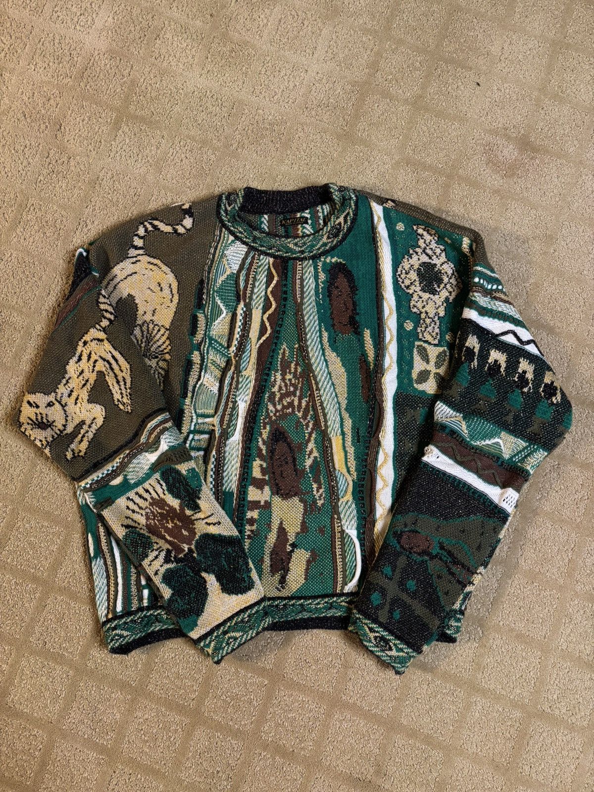 Kapital KAPITAL RASTA Gaudy Sweater Green Size US S / EU 44-46 / 1 - 2 Thumbnail
