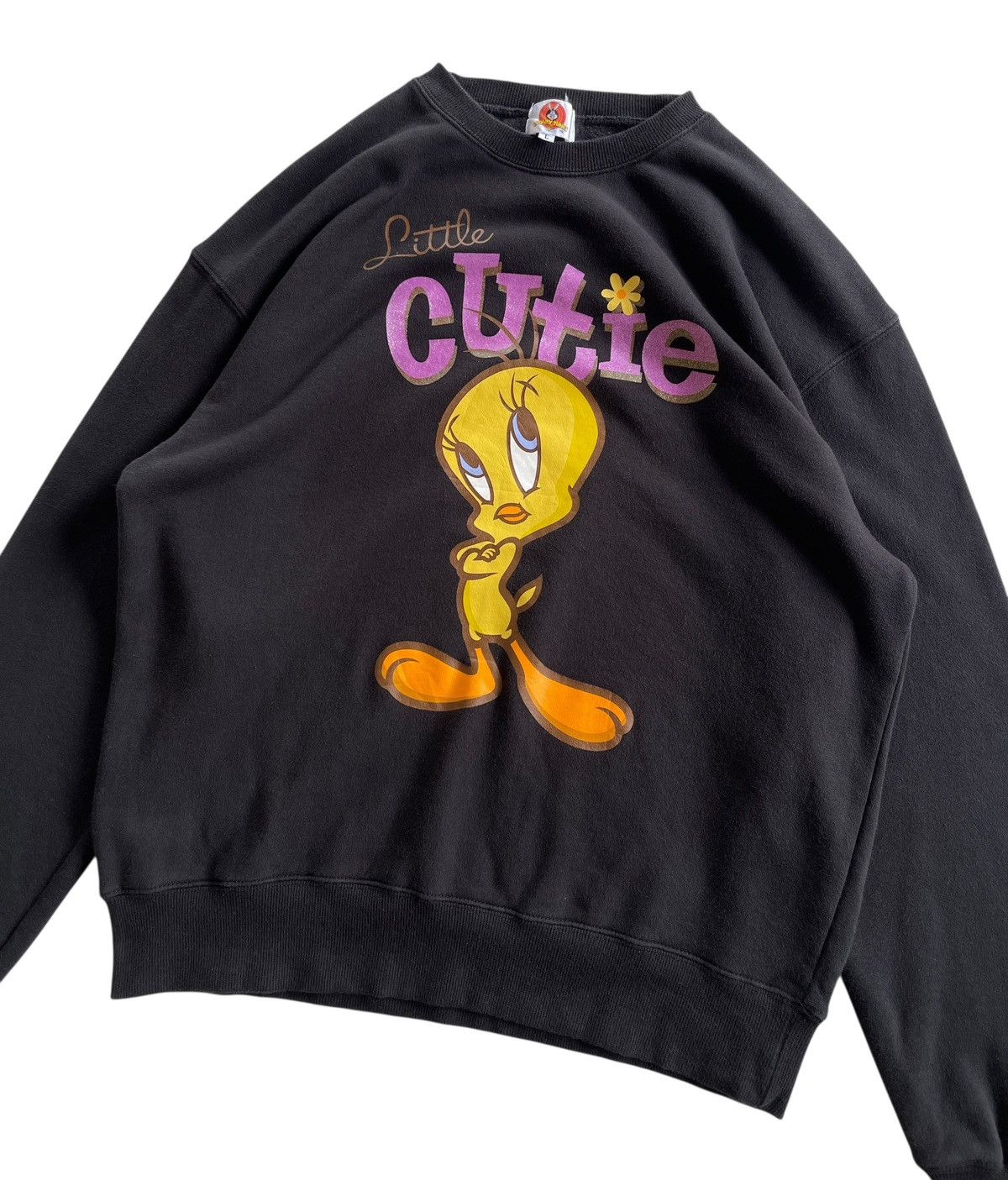 Vintage 90s Looney Tunes Tweety Crewneck Sweatshirt Size L / US 10 / IT 46 - 3 Thumbnail