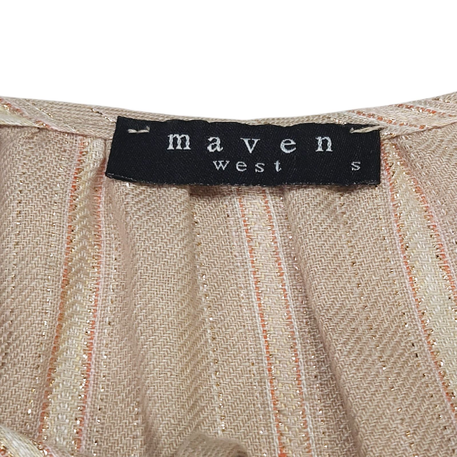 Other EUC Maven West Made in USA Linen Dress Sz S [2-4] Beige Gold Size S / US 4 / IT 40 - 5 Thumbnail