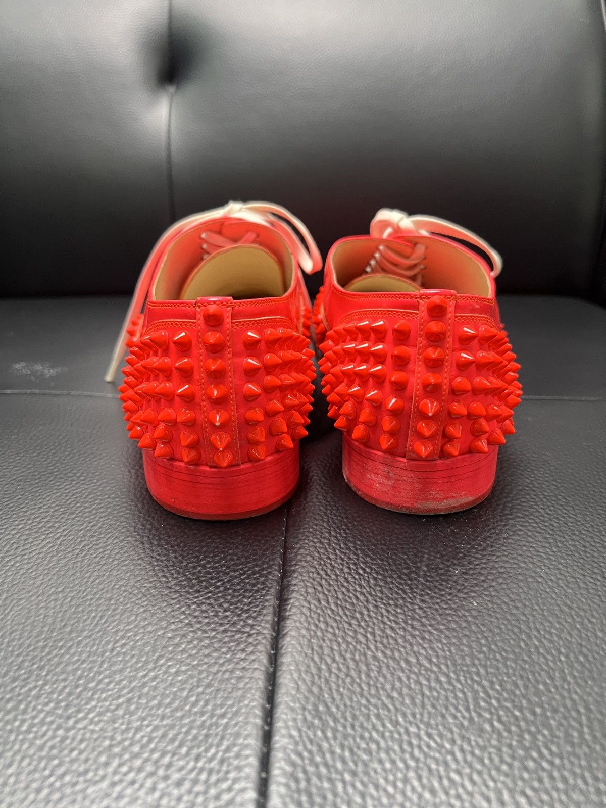 Christian Louboutin Christian Louboutin CL Red Studded Red Sole Low Top Boots Size US 7 / EU 40 - 3 Thumbnail