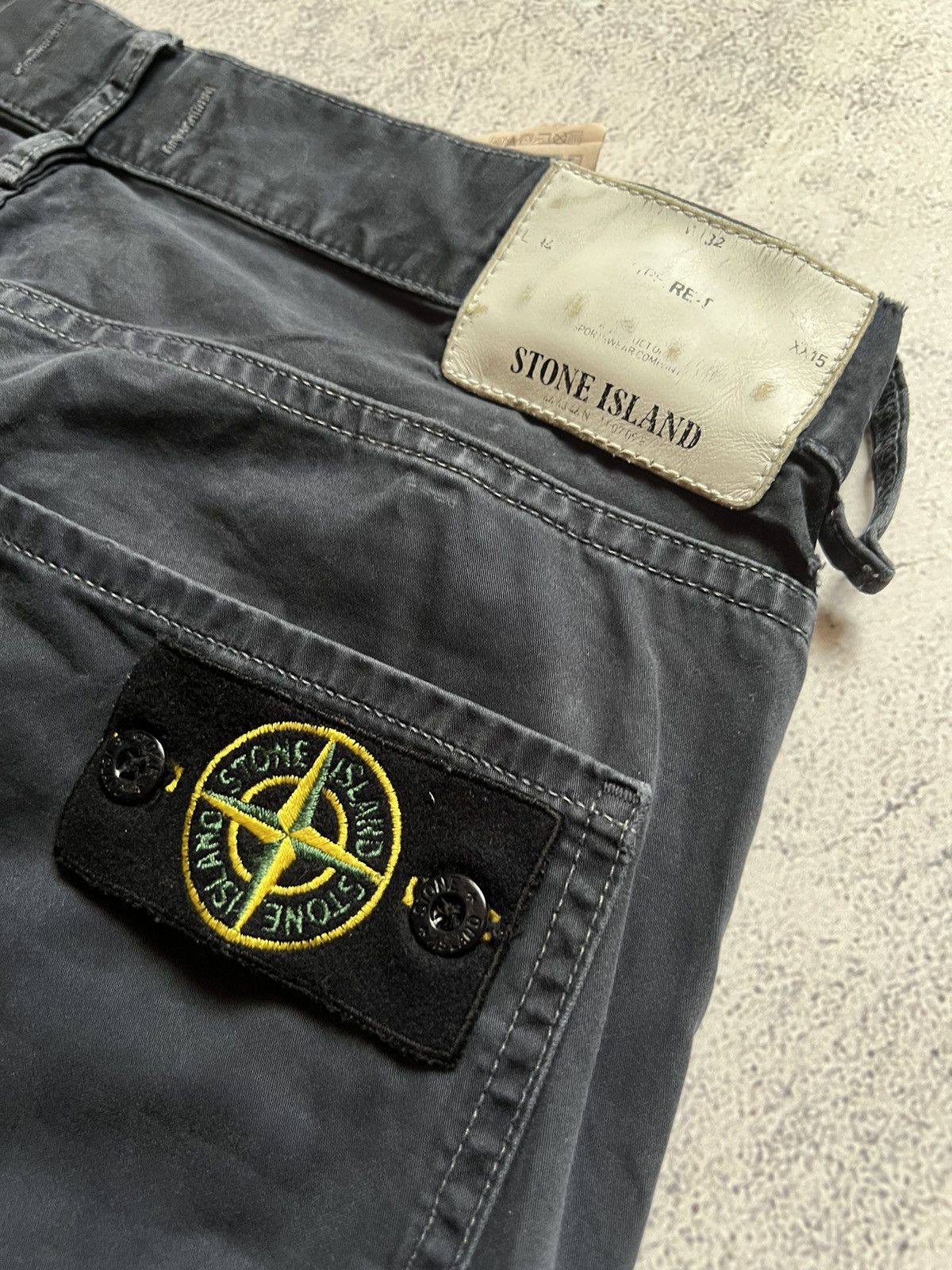 Stone Island × Vintage STONE ISLAND VINTAGE PATCH LOGO PANTS DISTRESSED CHINO y2k Size US 32 / EU 48 - 3 Thumbnail