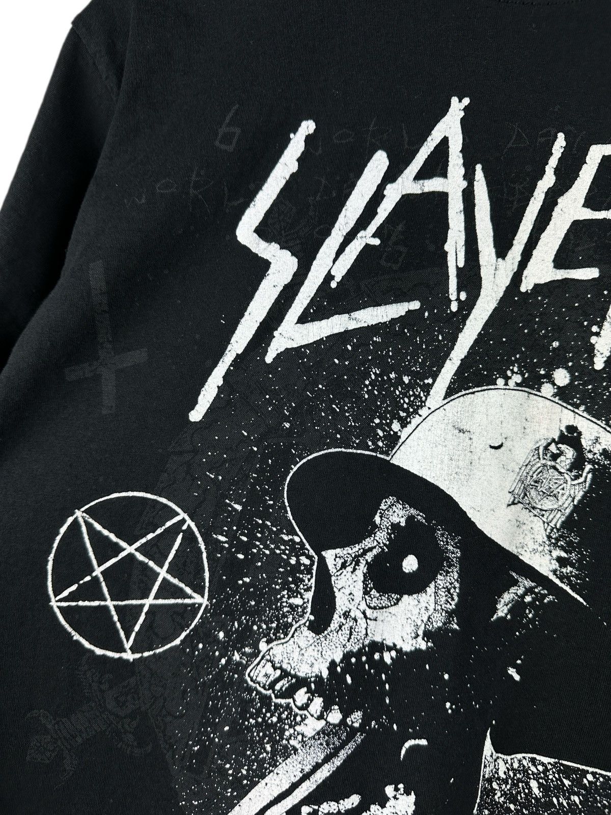 Band Tees × Slayer × Vintage Vintage 2012 Slayer World Painted Blood Graphic Print Tee Size S / US 4 / IT 40 - 7 Thumbnail