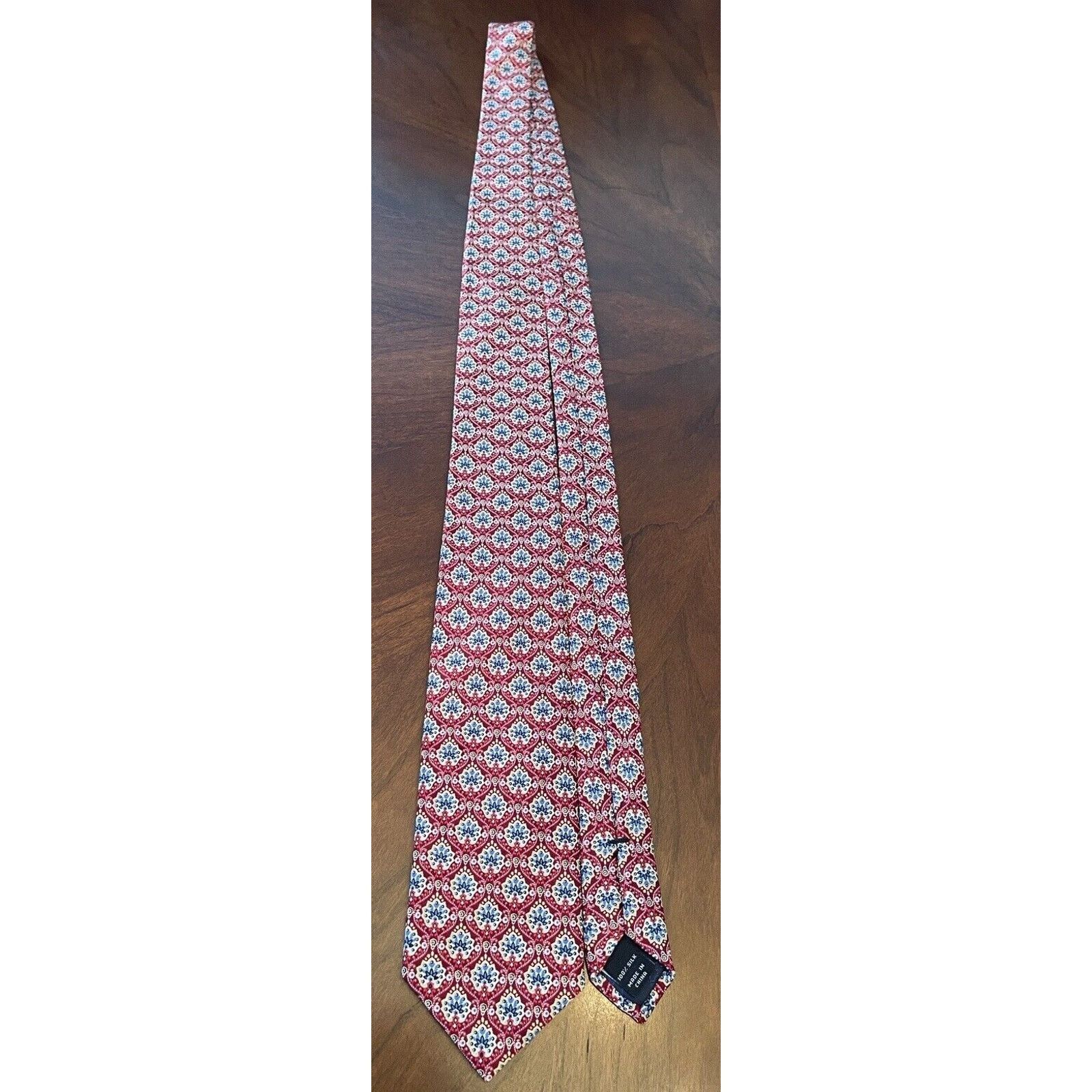 Jos. A. Bank Jos. A. Bank Executive Collection Red Blue Silk China Size ONE SIZE - 3 Thumbnail