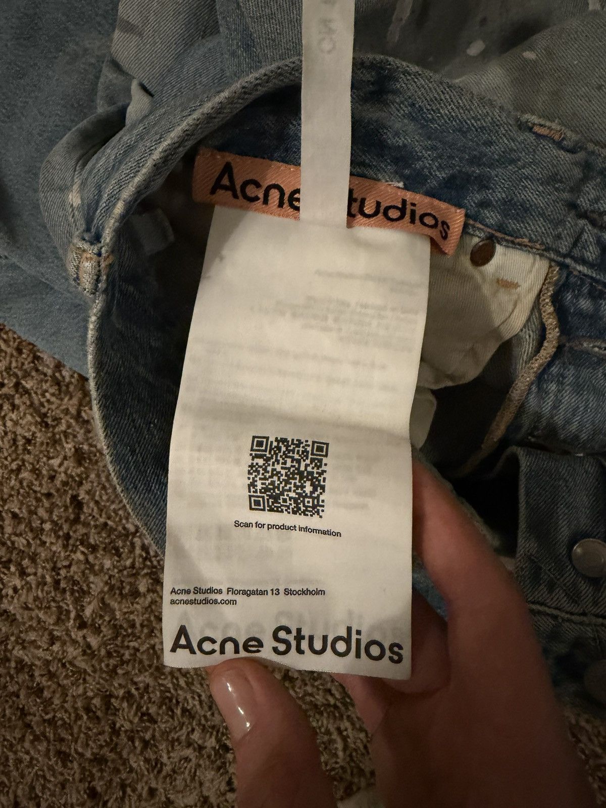 Acne Studios Acne studios blue paint splatter denim Size US 30 / EU 46 - 7 Thumbnail
