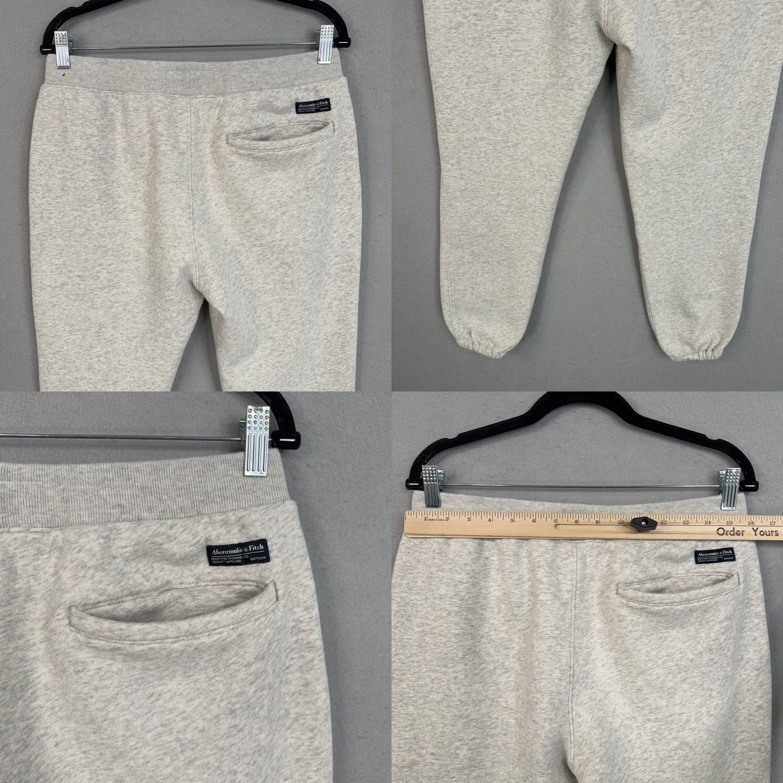 Abercrombie & Fitch Abercrombie & Fitch Pants Adult Medium Gray Soft A&F Fleece Sweatpants Joggers Size 32" / US 10 / IT 46 - 8 Thumbnail