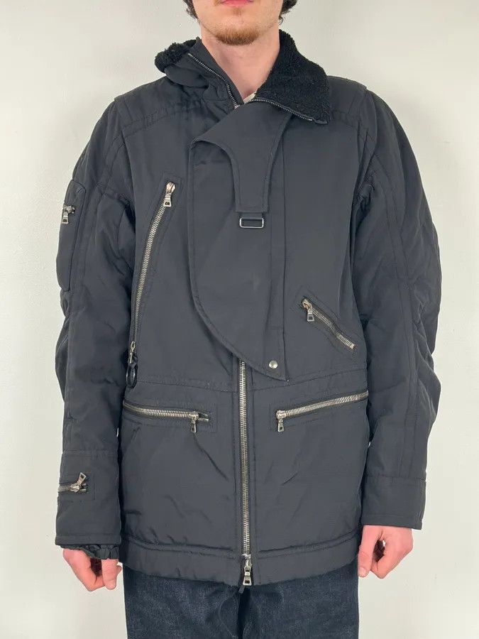 Prada 2000s Prada Black Nylon Multi-Zip Long Jacket Size US L / EU 52-54 / 3 - 2 Thumbnail