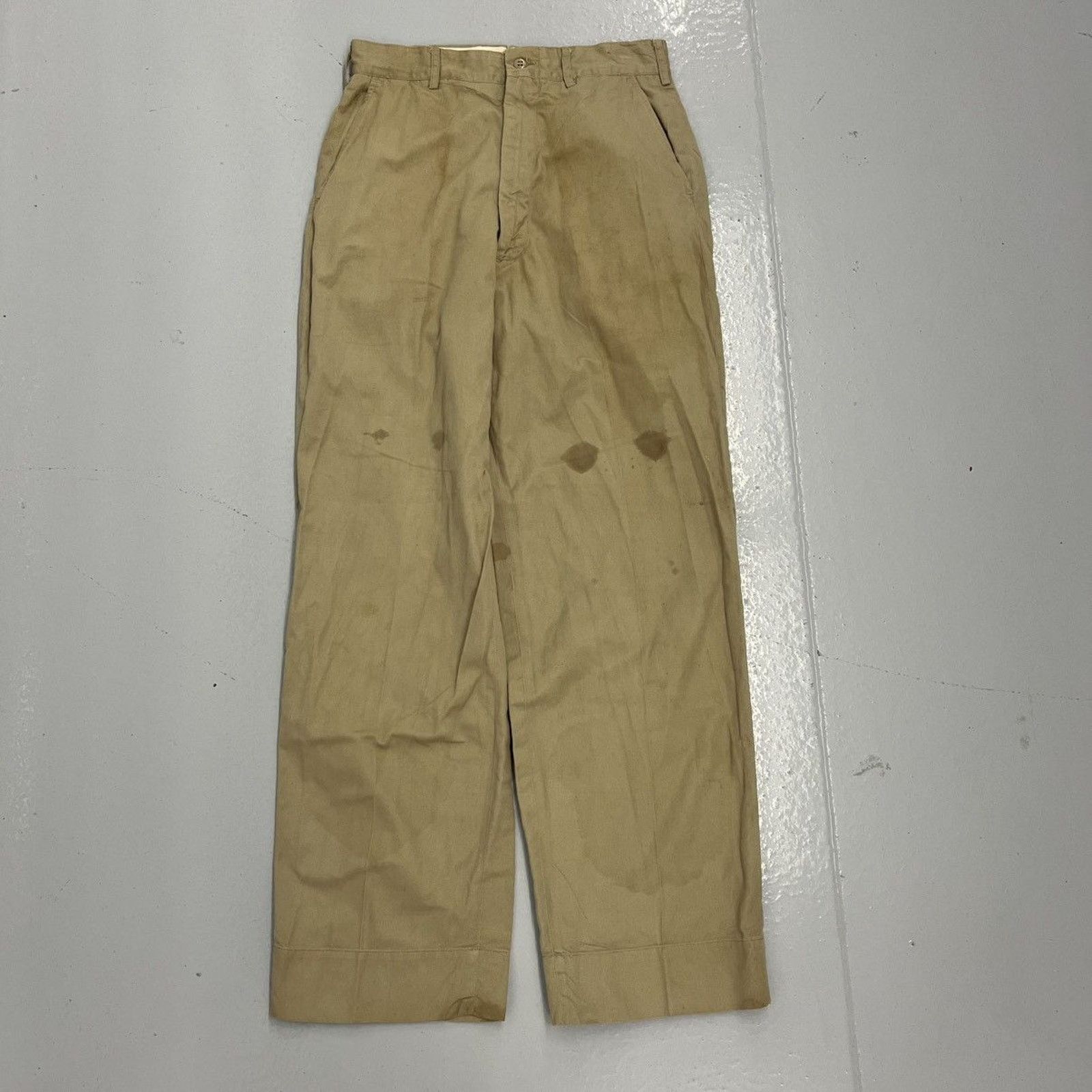 Vintage Vintage WW2 Tan Military Canvas Sanforized Chinos 28x30 Size US 28 / EU 44 - 1 Thumbnail