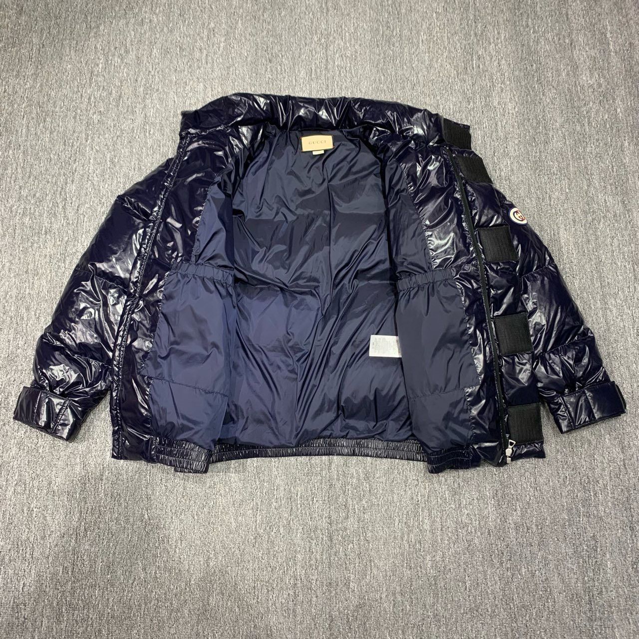 Gucci Gucci dark blue shiny double G-sleeved down jacket 2501-Nex Size US L / EU 52-54 / 3 - 8 Thumbnail