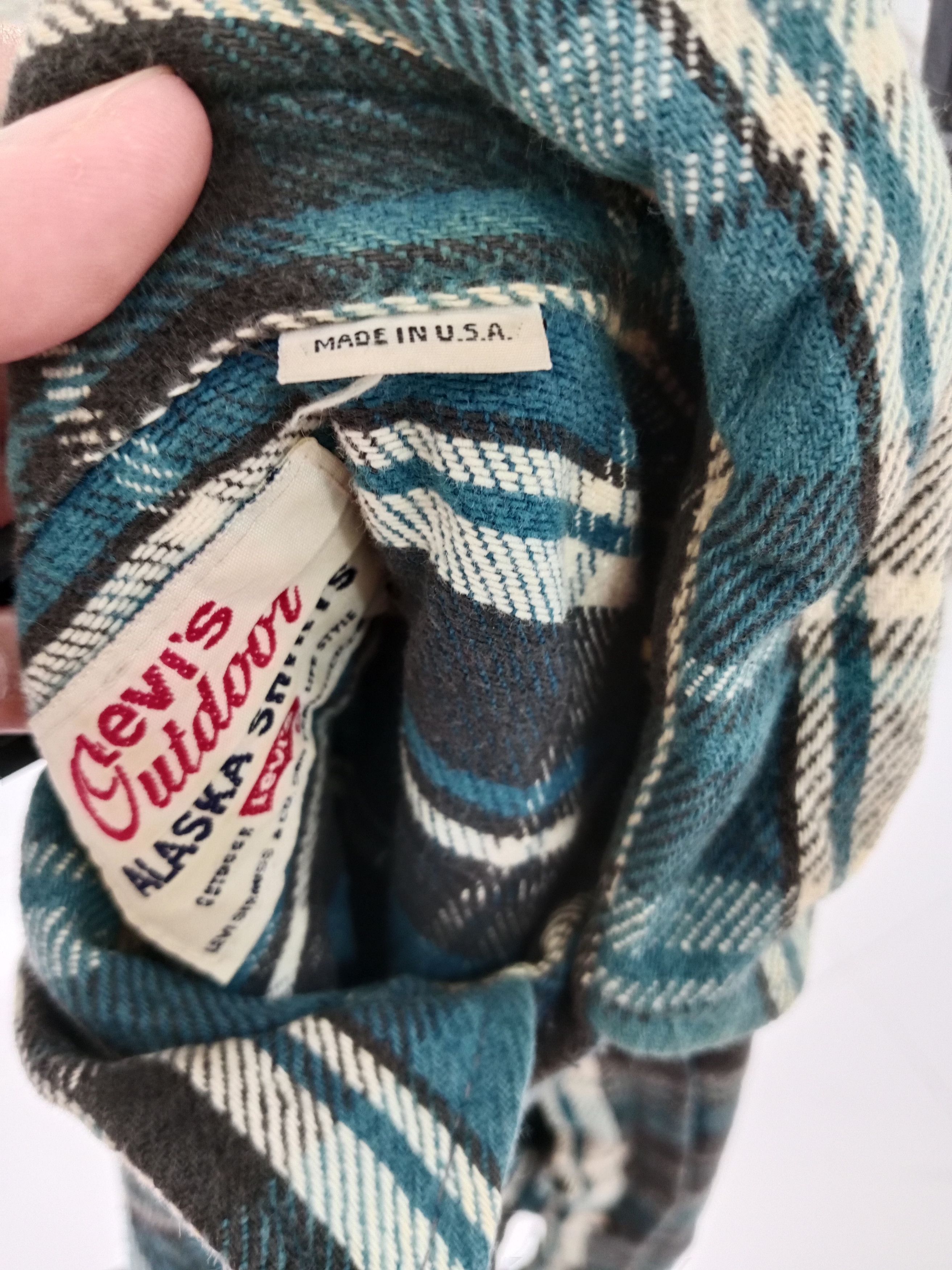 Levi's × Levi's Vintage Clothing × Vintage Vintage Levis Outdoor Alaska Shirts Plaid Double Pocket Size US L / EU 52-54 / 3 - 6 Thumbnail