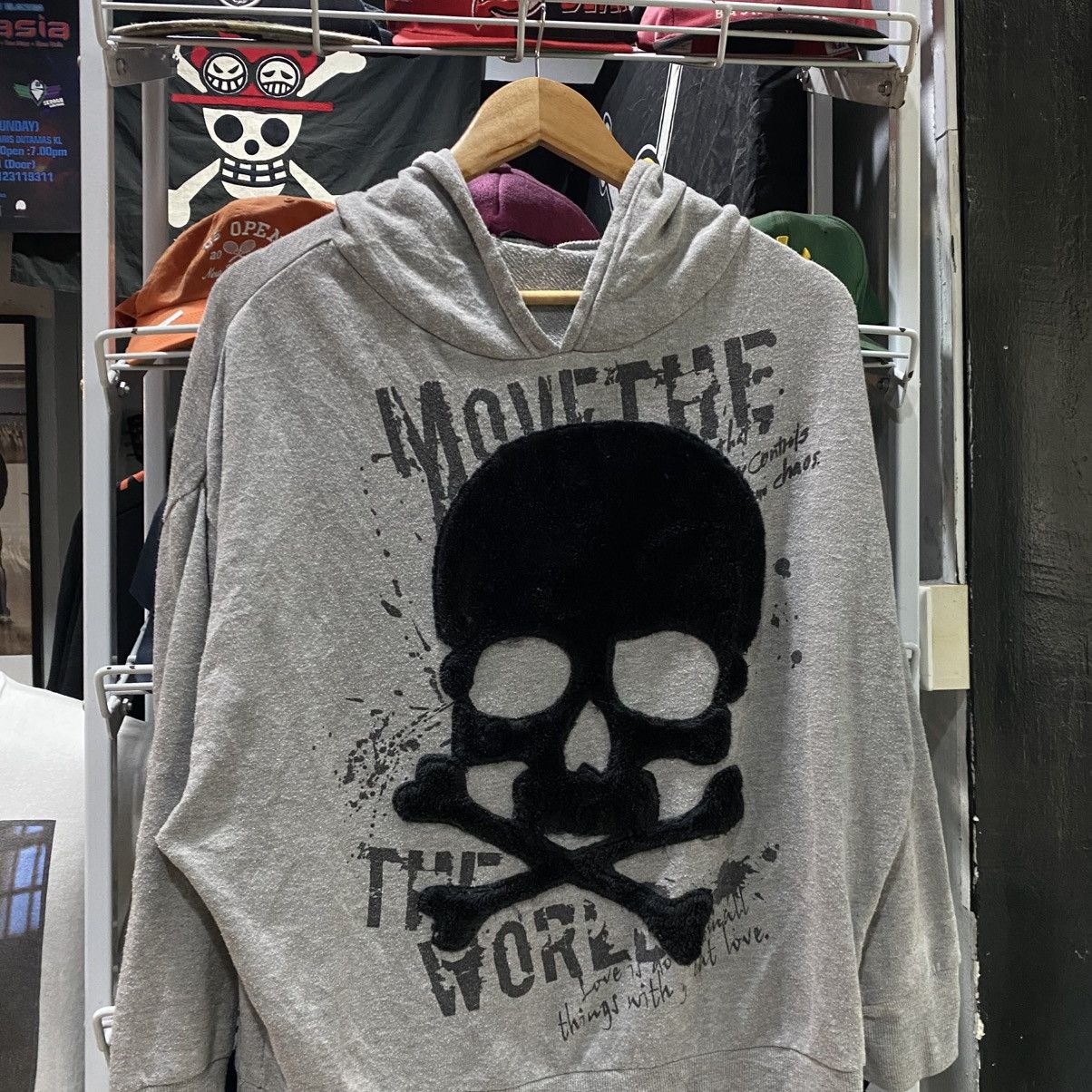 If Six Was Nine × Japanese Brand × Le Grande Bleu (L.G.B.) HOODIE SKULLS VELVET CORNFLAKE Size US L / EU 52-54 / 3 - 3 Thumbnail