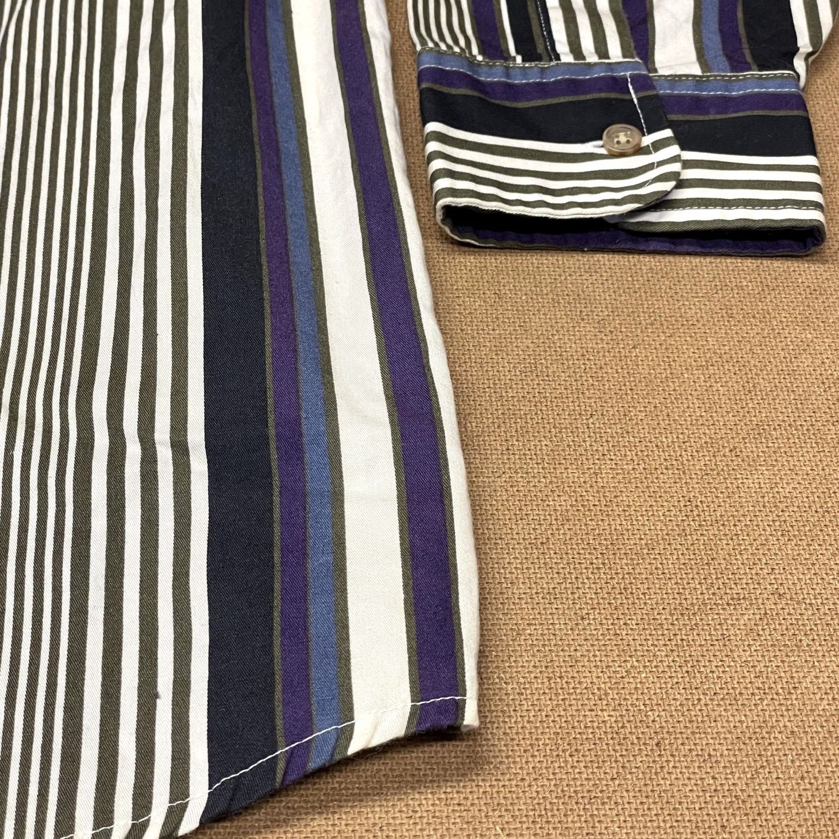 Vintage Loafers by Redfearn's Shirt Mens 2XL Tall Striped Button Down Long Sleeve 2XLT Size US XXL / EU 58 / 5 - 6 Thumbnail