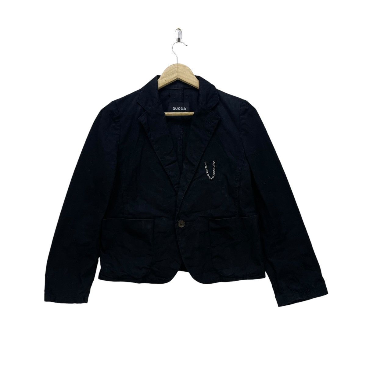 CABANE de ZUCCa × Zucca 💥Japanese Brand Zucca Issey Miyake Crop Chain Jacket Size S / US 4 / IT 40 - 2 Thumbnail