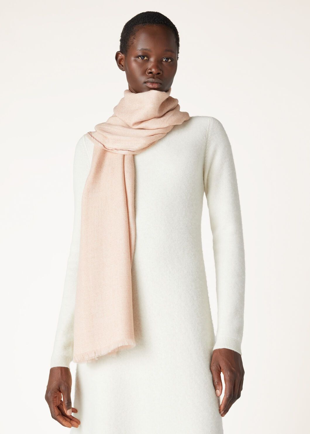 Loro Piana o1w1db10725 FAO4858 Size: OS / Stardust Stole in Beige Size ONE SIZE - 2 Thumbnail