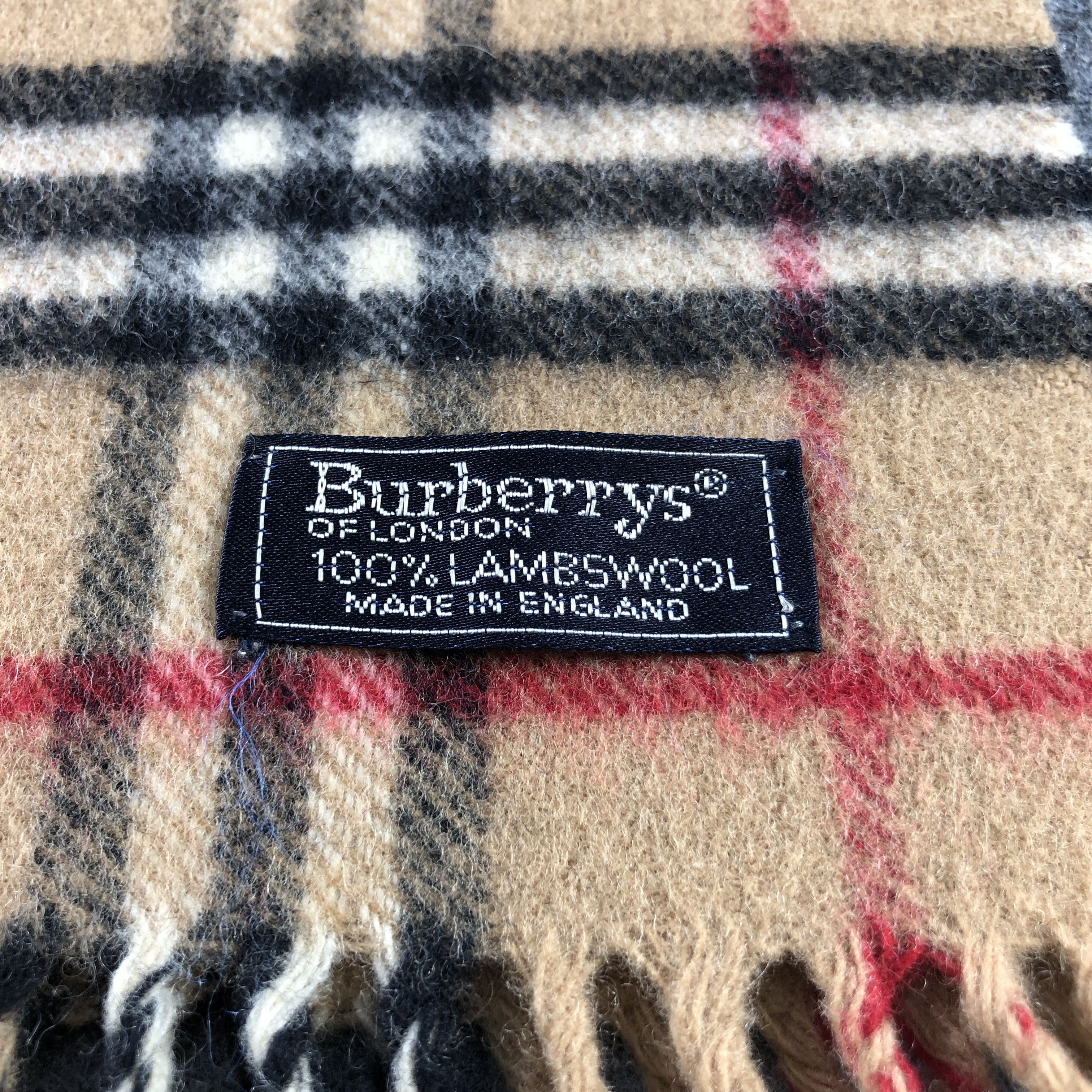 Burberry Burberry Tan Nova Check Wool Scarf Muffler V2869 Size ONE SIZE - 4 Thumbnail